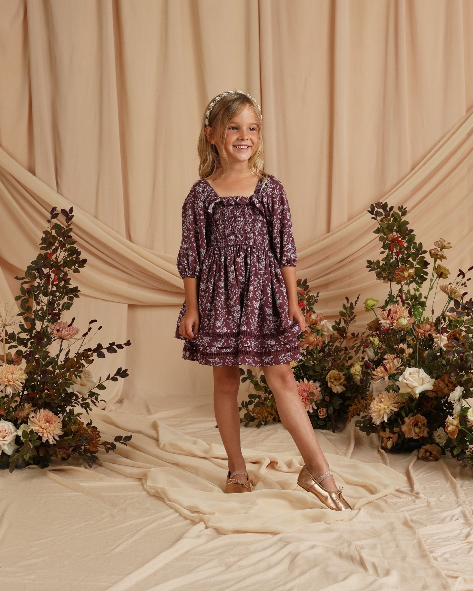 Elodie Dress || Winter Vines - Rylee + Cru Canada