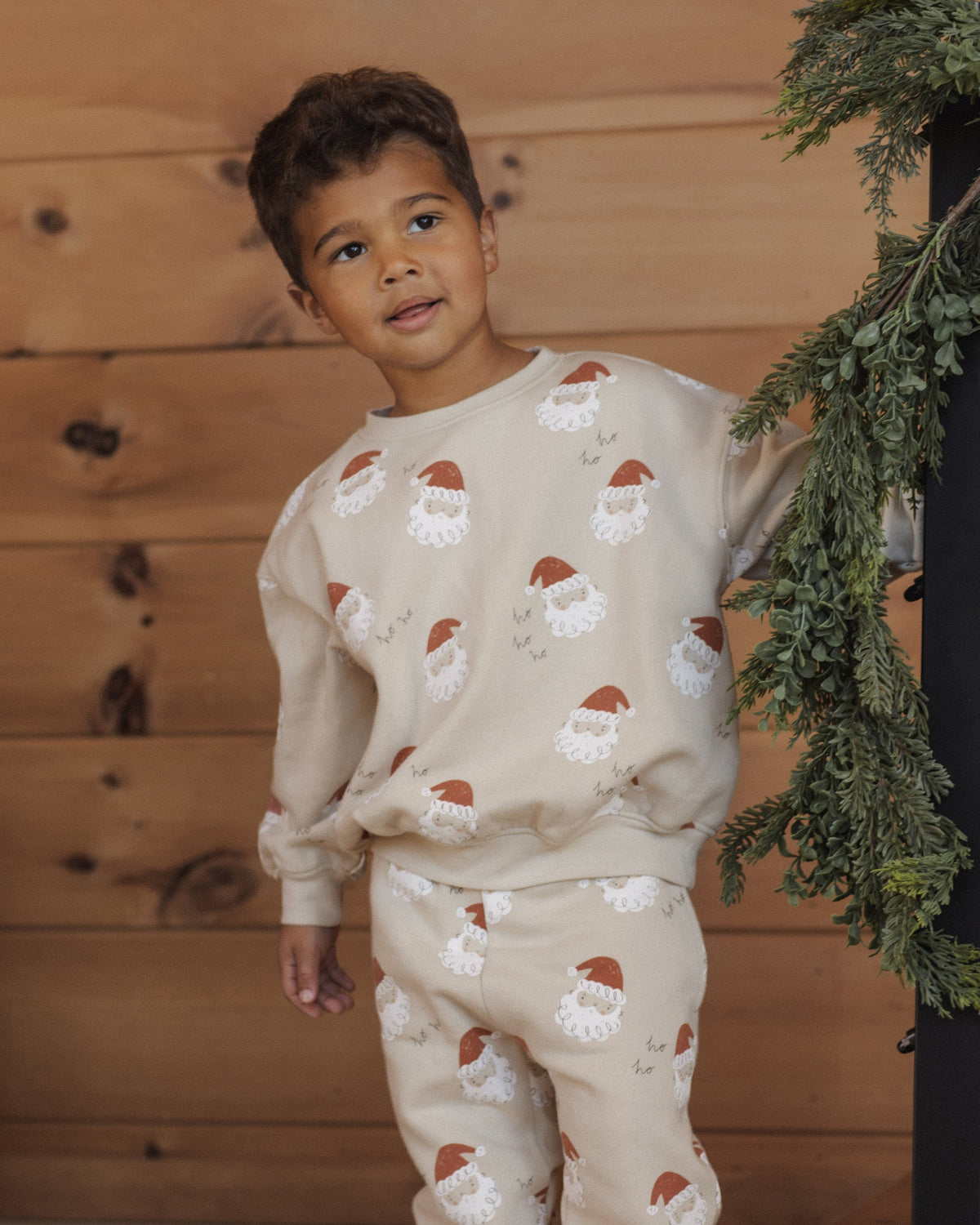 Jogger Sweatpant Santa - Rylee + Cru | Kids Clothes | Trendy Baby Clothes | Modern Infant Outfits |
