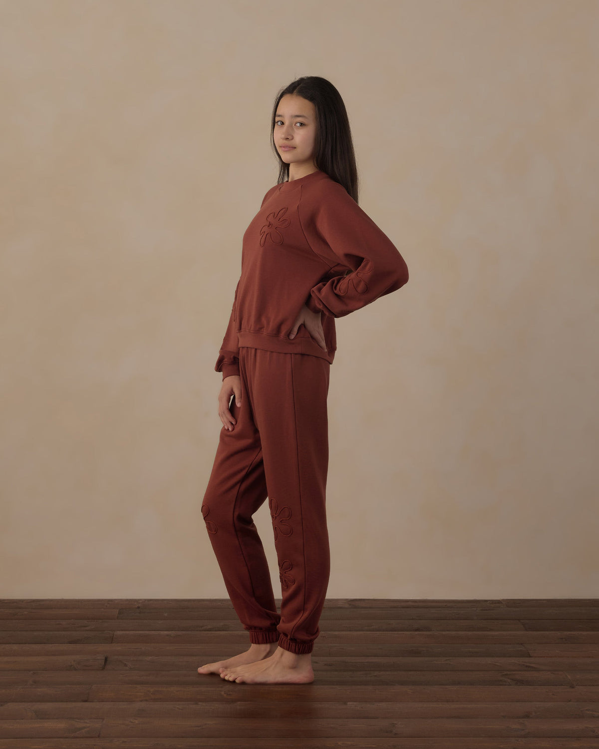 Teen Oversized Raglan Sweatshirt Brick - Rylee + Cru | Kids Clothes | Trendy Baby Clothes | Modern Infant Outfits |