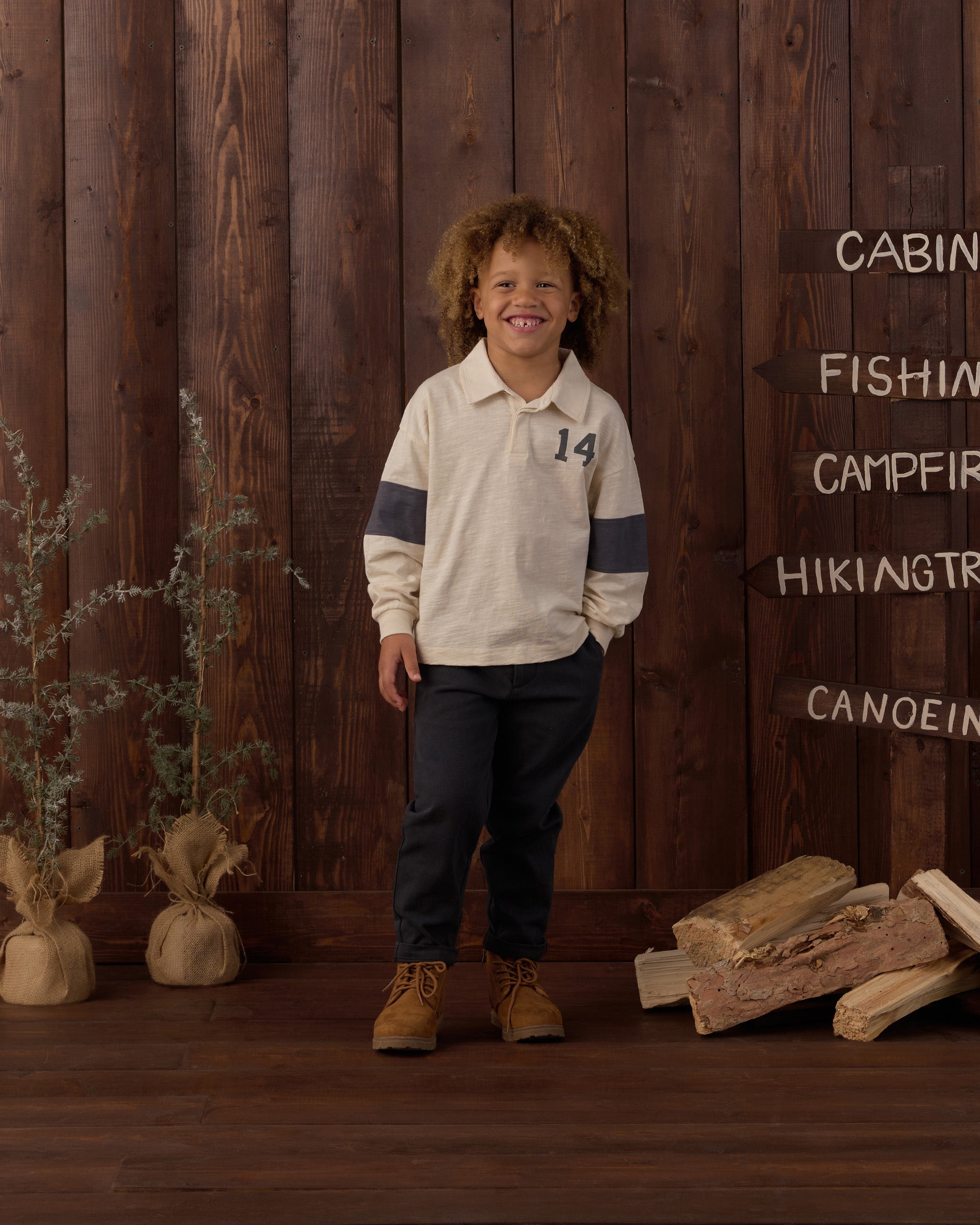 Rugby Polo Midnight - Rylee + Cru | Kids Clothes | Trendy Baby Clothes | Modern Infant Outfits |