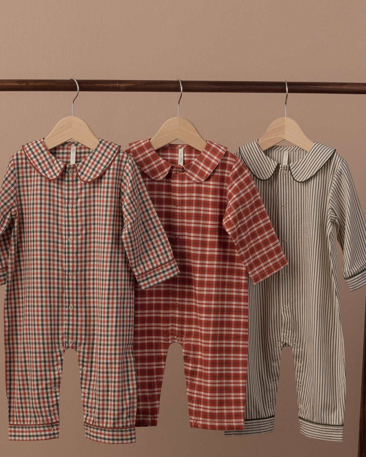 Baby Pajama Romper Ruby Plaid - Rylee + Cru | Kids Clothes | Trendy Baby Clothes | Modern Infant Outfits |