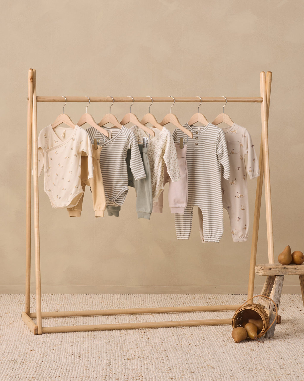 Side Snap Bodysuit + Pant Set Pears - Rylee + Cru | Kids Clothes | Trendy Baby Clothes | Modern Infant Outfits |