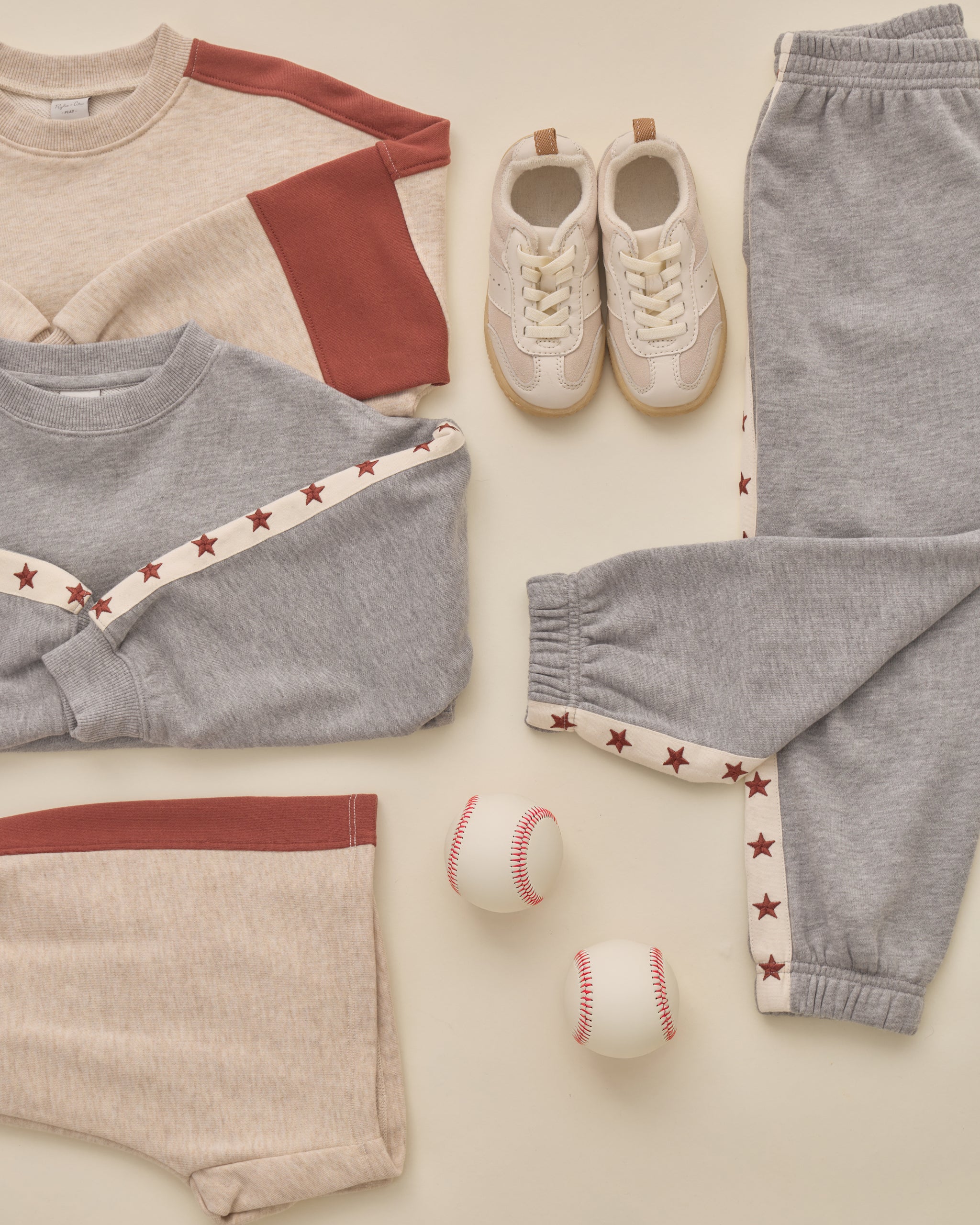Paneled Sweatpant Heathered Dusty Blue - Rylee + Cru | Kids Clothes | Trendy Baby Clothes | Modern Infant Outfits |