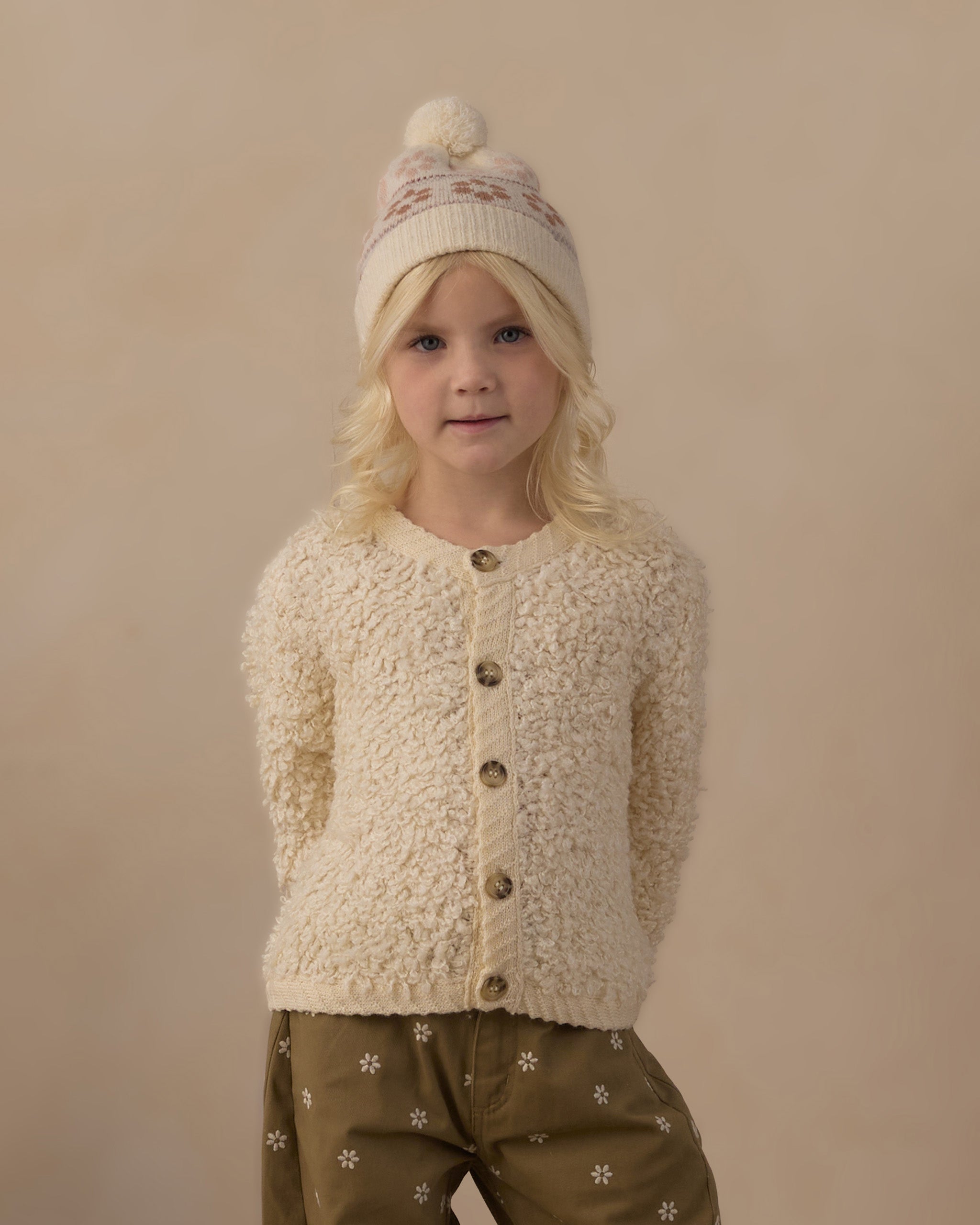 Beanie Flower Fair Isle - Rylee + Cru | Kids Clothes | Trendy Baby Clothes | Modern Infant Outfits |