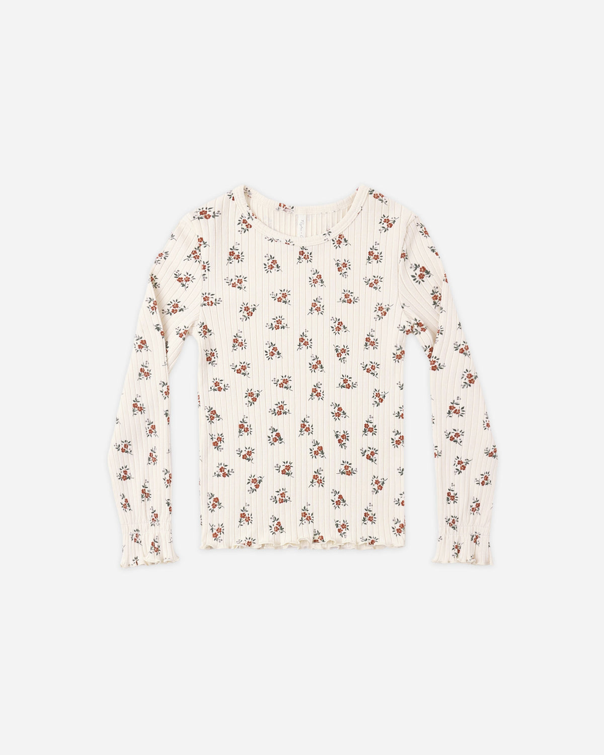 Ribbed Long Sleeve Top Ruby Bloom - Rylee + Cru | Kids Clothes | Trendy Baby Clothes | Modern Infant Outfits |