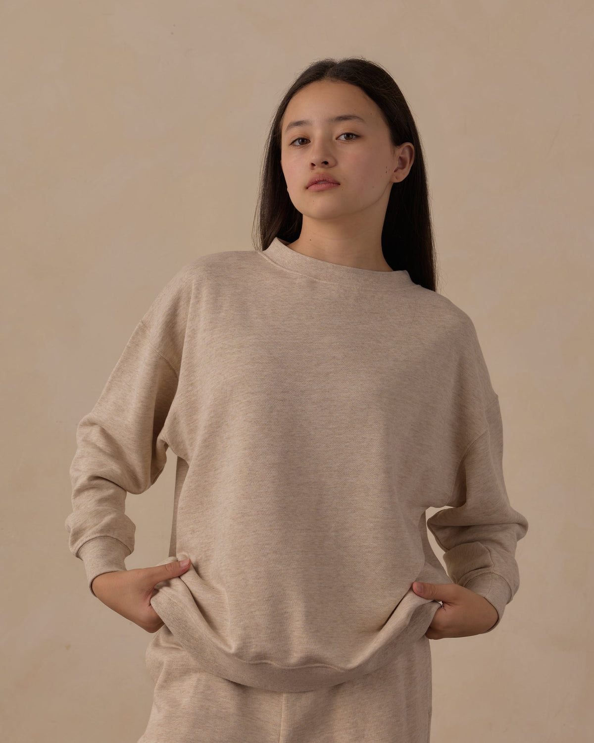 Teen Oversized Sweatshirt Heathered Ash - Rylee + Cru | Kids Clothes | Trendy Baby Clothes | Modern Infant Outfits |
