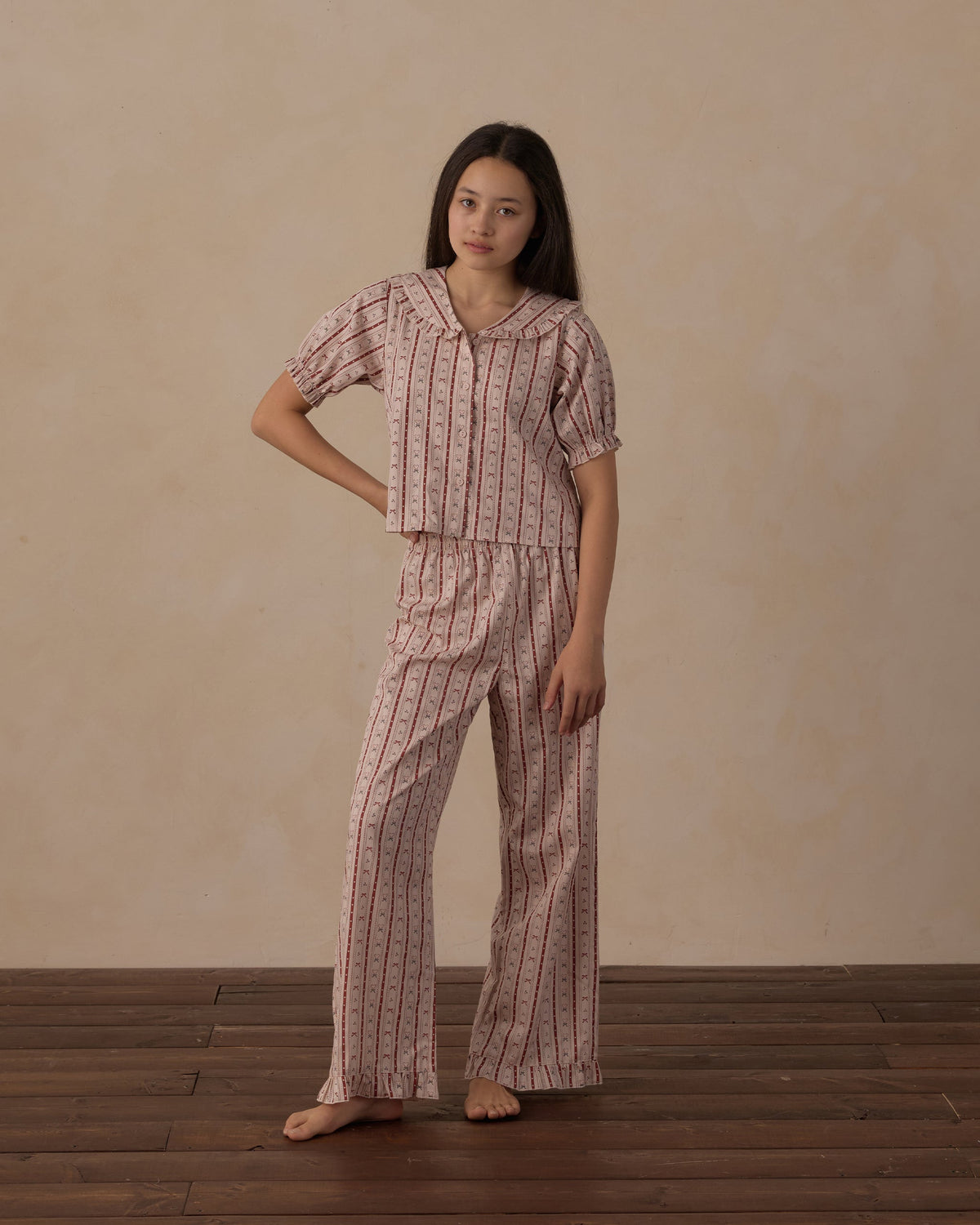 Teen Ruffle Pajamas Candy Cane Lane - Rylee + Cru | Kids Clothes | Trendy Baby Clothes | Modern Infant Outfits |