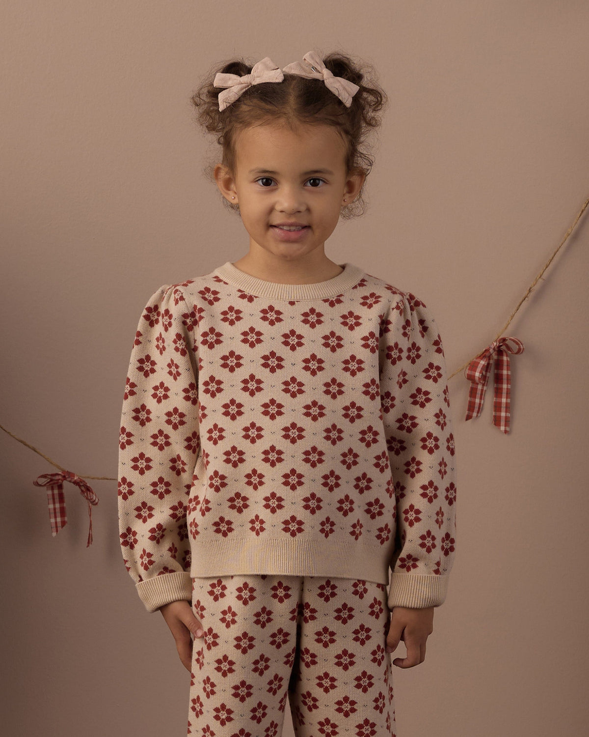 Knit Pant Poinsettia - Rylee + Cru | Kids Clothes | Trendy Baby Clothes | Modern Infant Outfits |