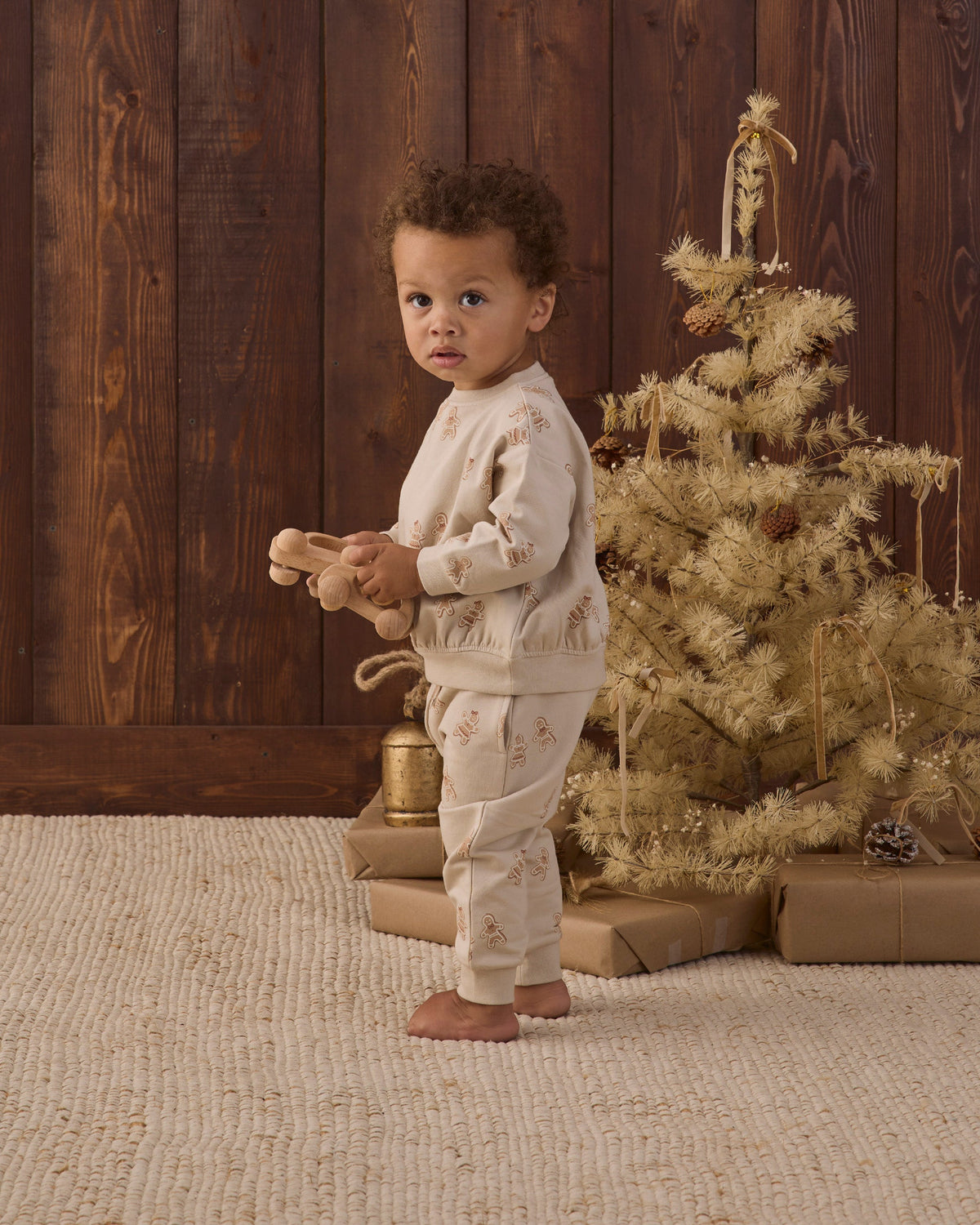 Relaxed Fleece Sweatpant Gingerbread - Rylee + Cru | Kids Clothes | Trendy Baby Clothes | Modern Infant Outfits |