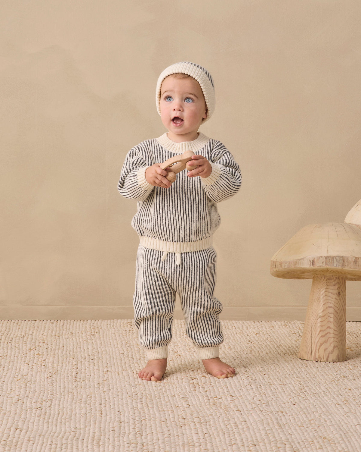 Chunky Knit Pant Midnight Stripe - Rylee + Cru | Kids Clothes | Trendy Baby Clothes | Modern Infant Outfits |
