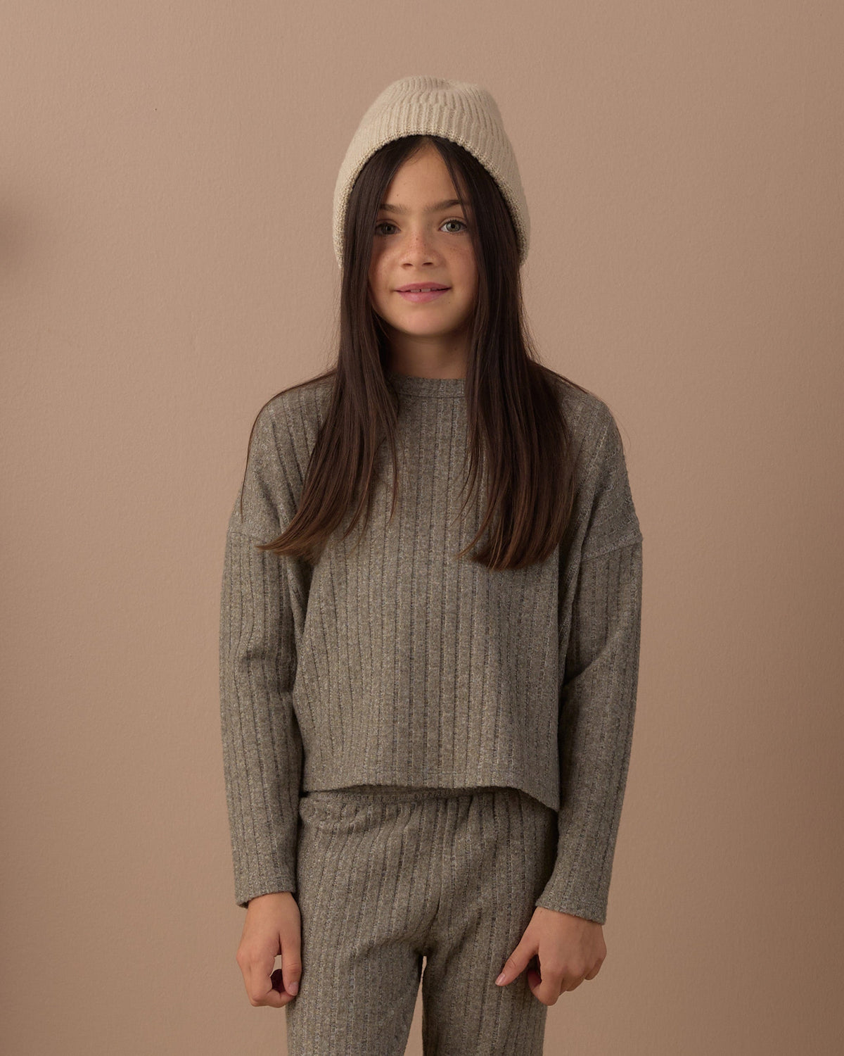 Cozy Rib Knit Set Evergreen - Rylee + Cru | Kids Clothes | Trendy Baby Clothes | Modern Infant Outfits |