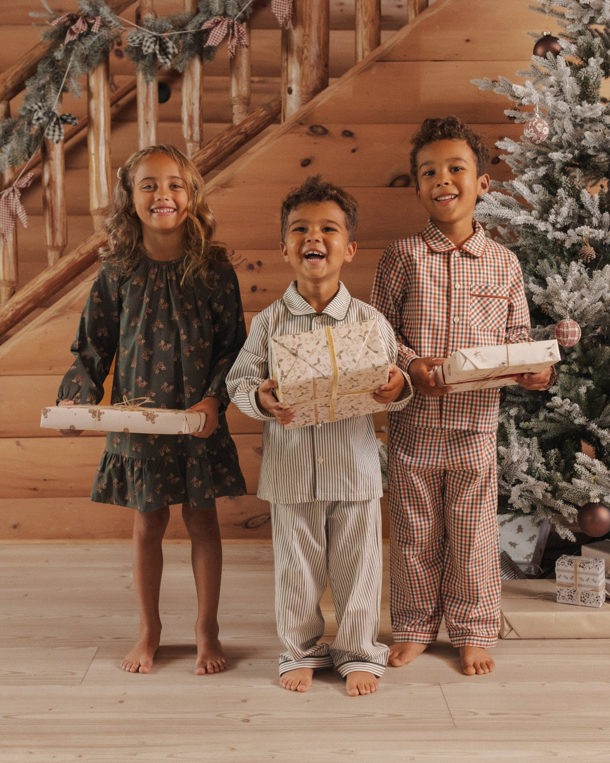 Long Sleeve Pajamas Holiday Gingham - Rylee + Cru | Kids Clothes | Trendy Baby Clothes | Modern Infant Outfits |