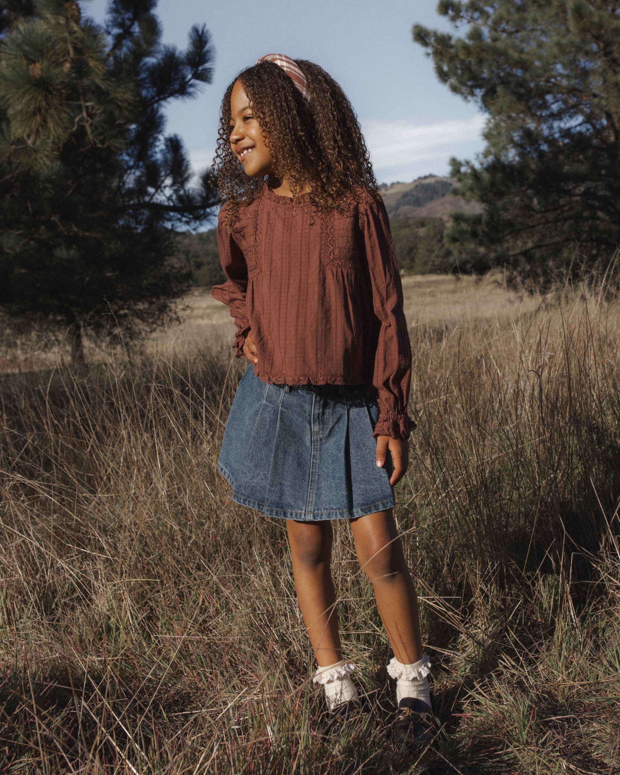 Cecile Blouse Mulberry - Rylee + Cru | Kids Clothes | Trendy Baby Clothes | Modern Infant Outfits |