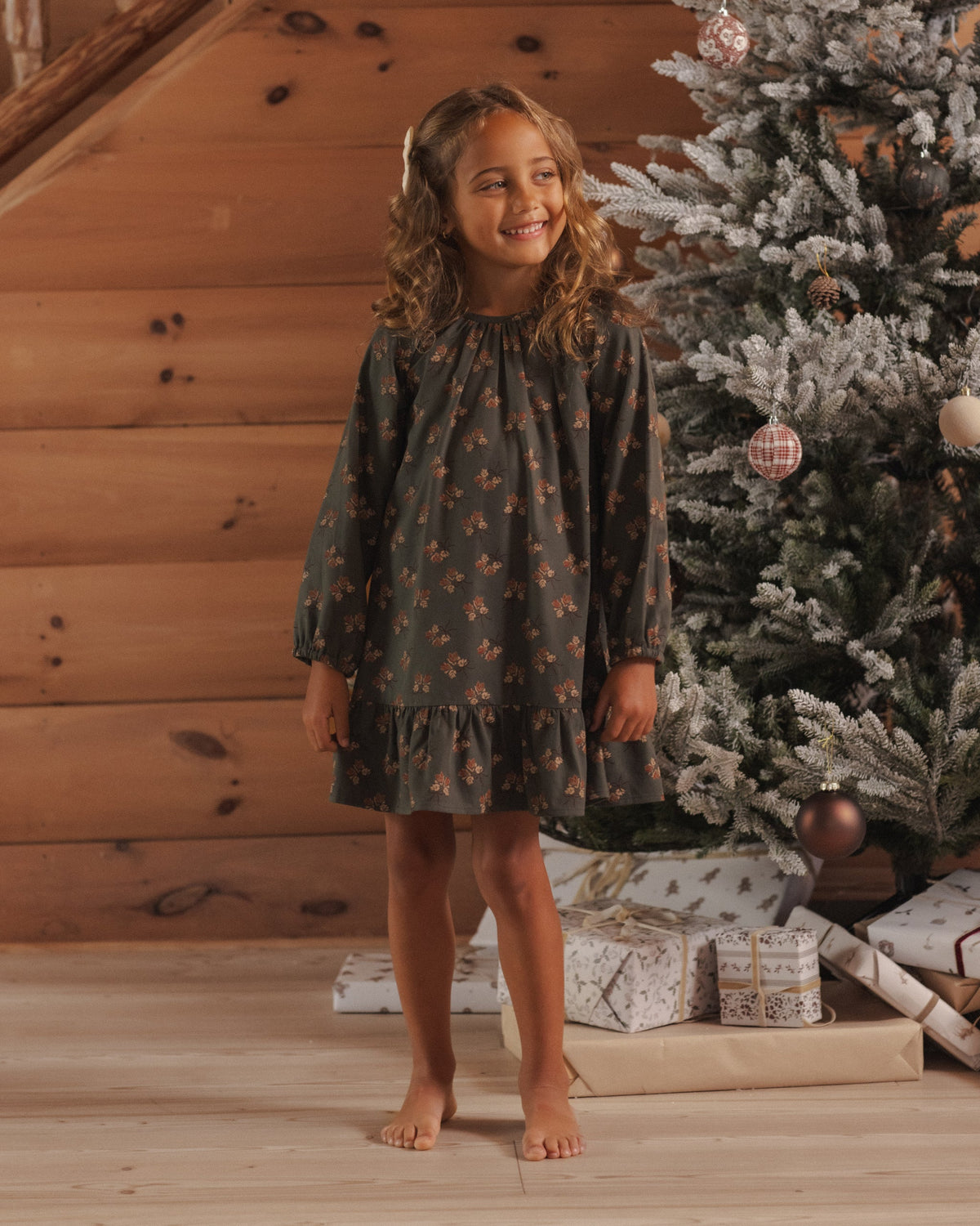 Holly Nightgown Evergreen - Rylee + Cru | Kids Clothes | Trendy Baby Clothes | Modern Infant Outfits |