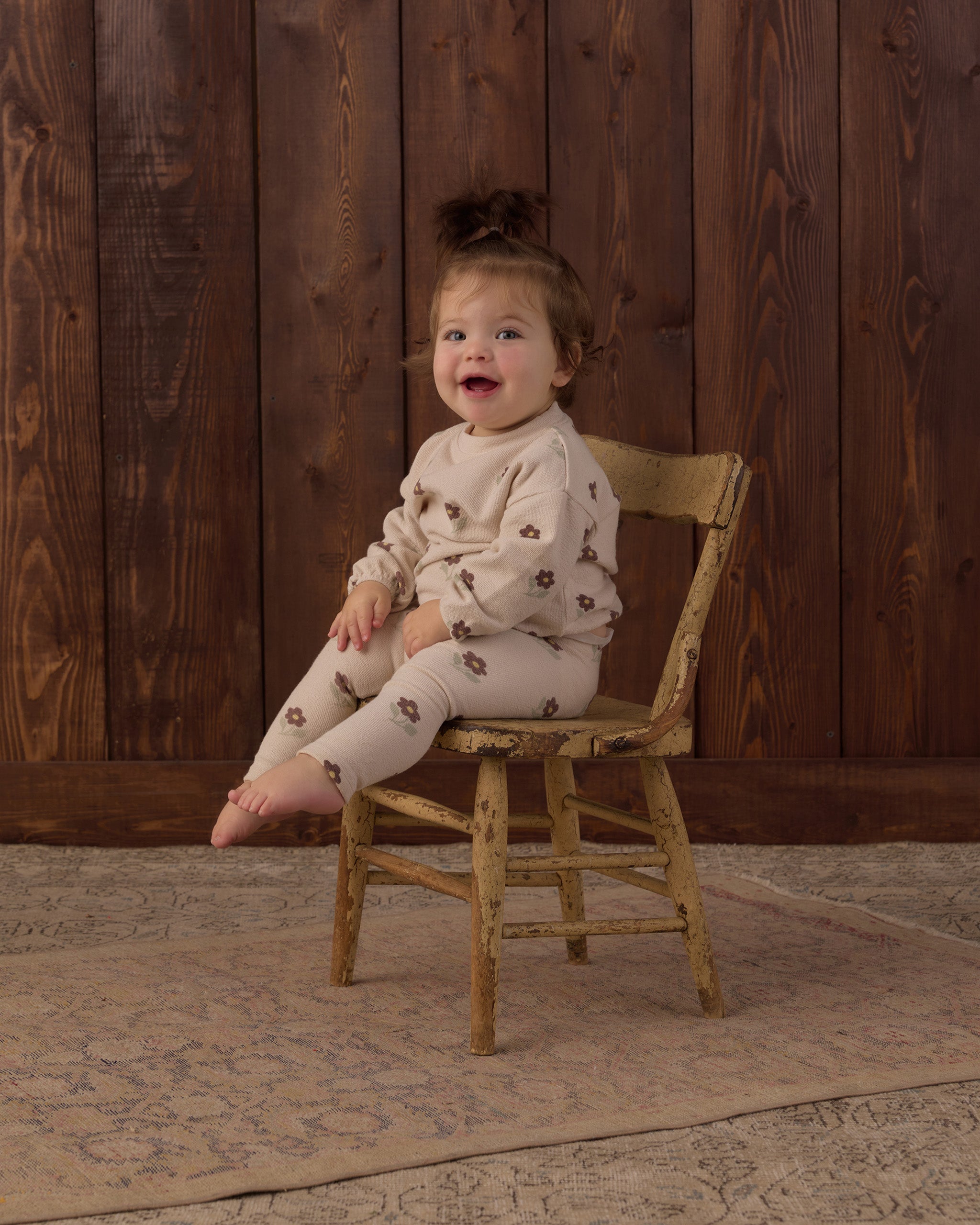 Spongey Knit Set Petal Daisy - Rylee + Cru | Kids Clothes | Trendy Baby Clothes | Modern Infant Outfits |