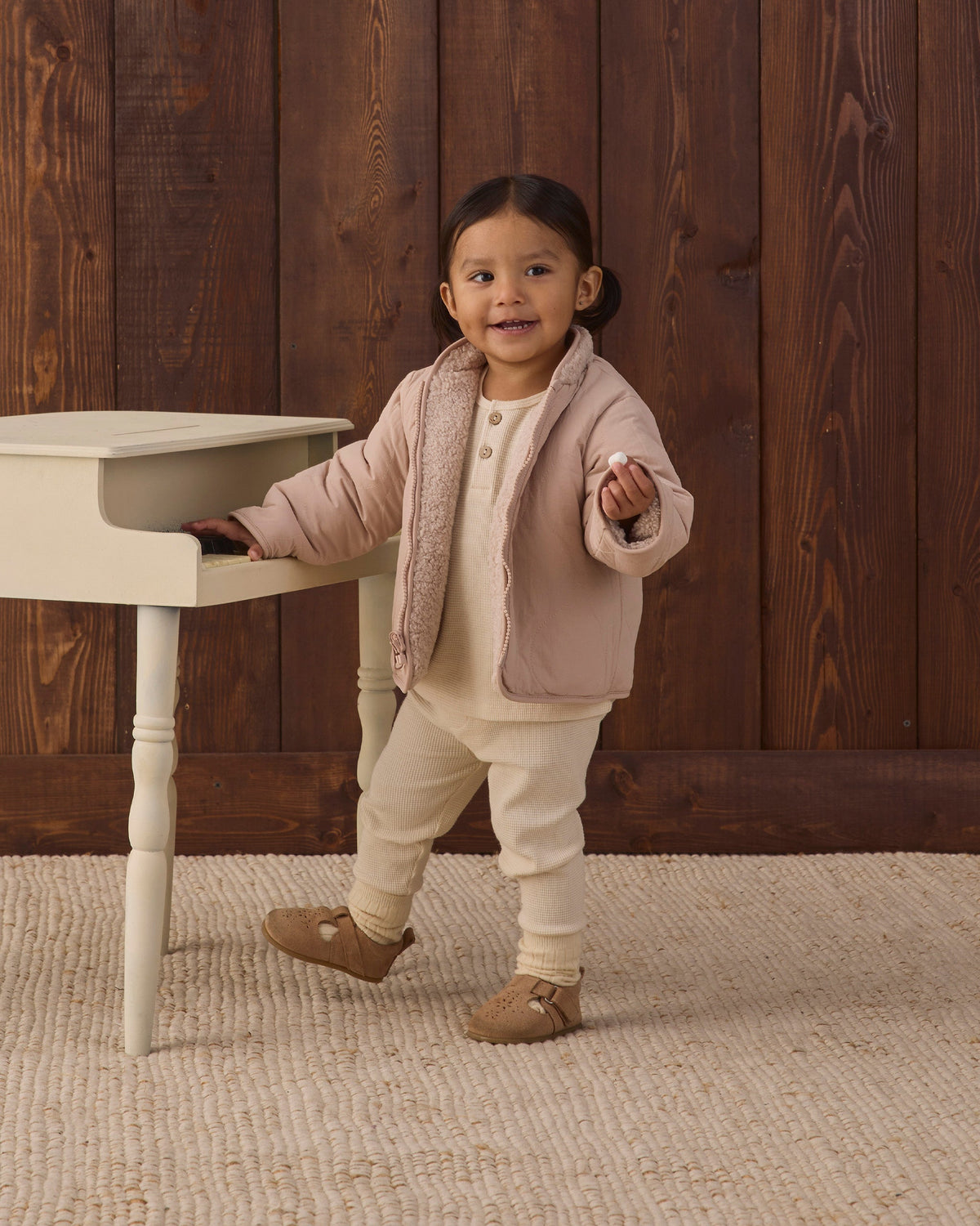 Henley Knit Top Natural - Rylee + Cru | Kids Clothes | Trendy Baby Clothes | Modern Infant Outfits |