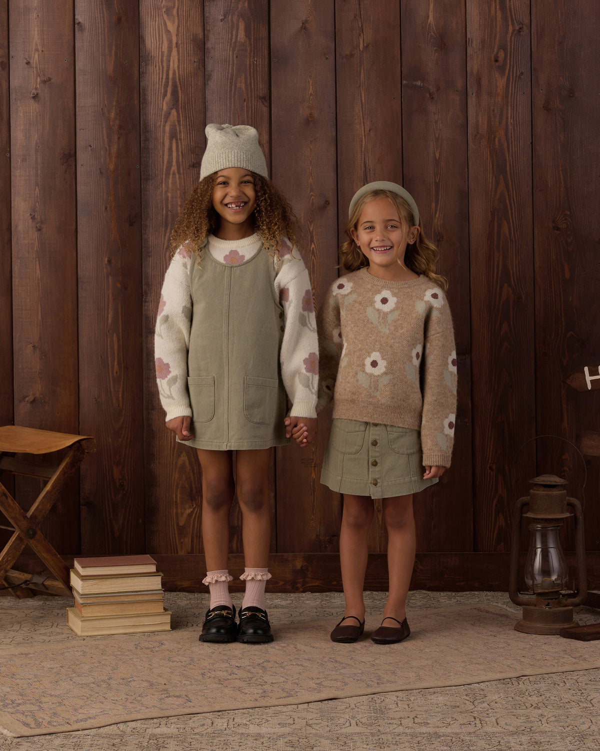 Aspen Sweater Fawn Flower - Rylee + Cru | Kids Clothes | Trendy Baby Clothes | Modern Infant Outfits |