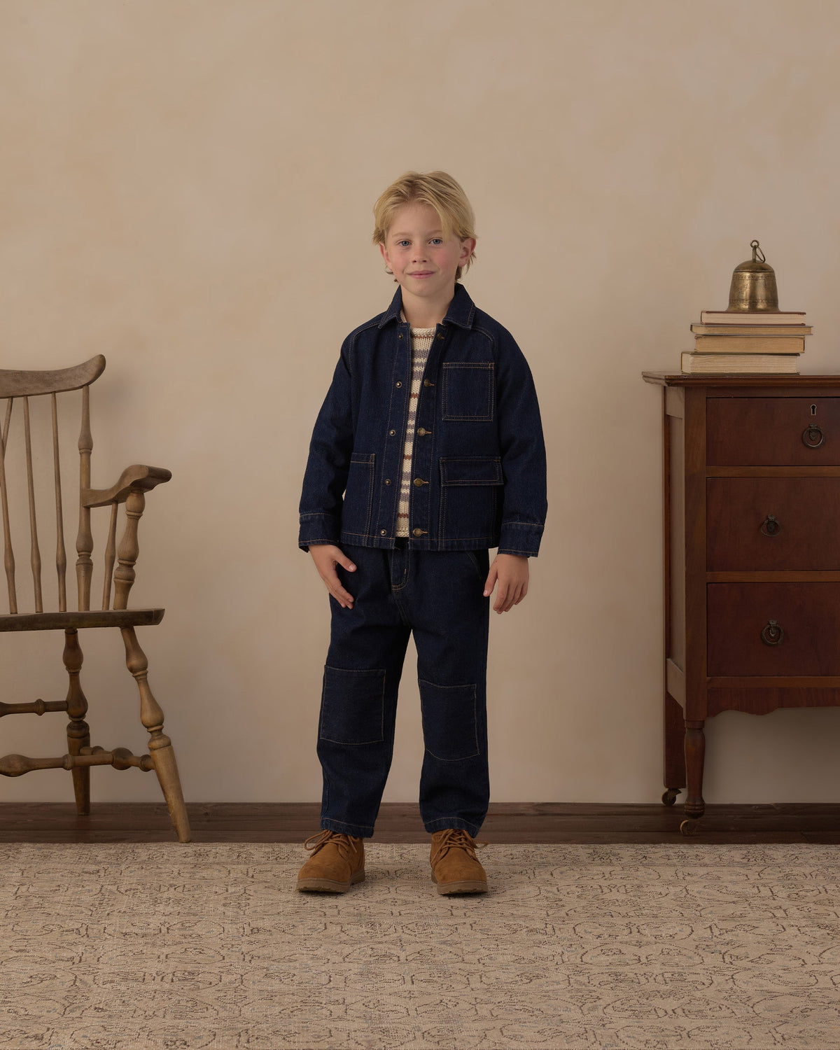Baggy Pant Dark Indigo - Rylee + Cru | Kids Clothes | Trendy Baby Clothes | Modern Infant Outfits |