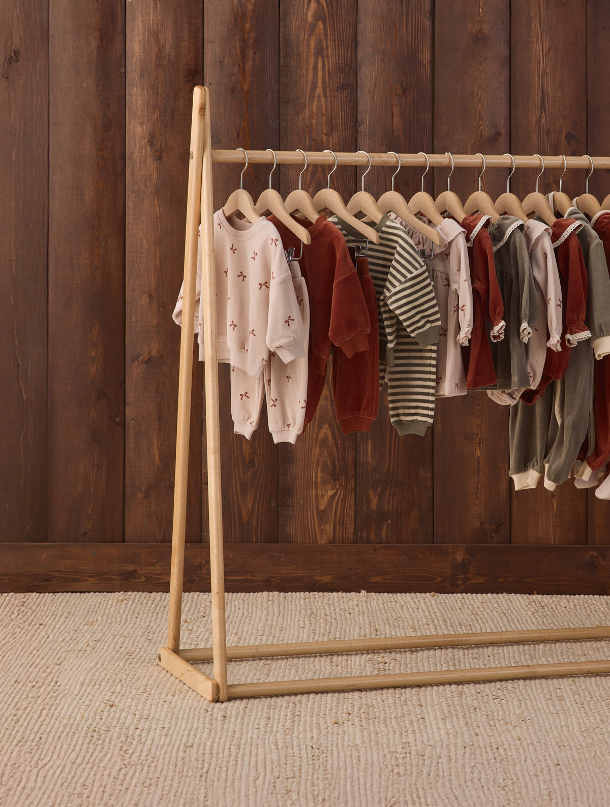 Velour Relaxed Sweatshirt Redwood - Rylee + Cru | Kids Clothes | Trendy Baby Clothes | Modern Infant Outfits |