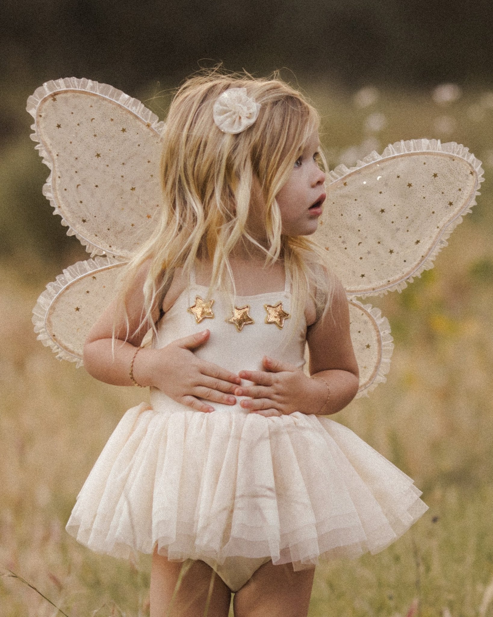 Flutter Tulle Clips || Champagne Stars - Rylee + Cru Canada