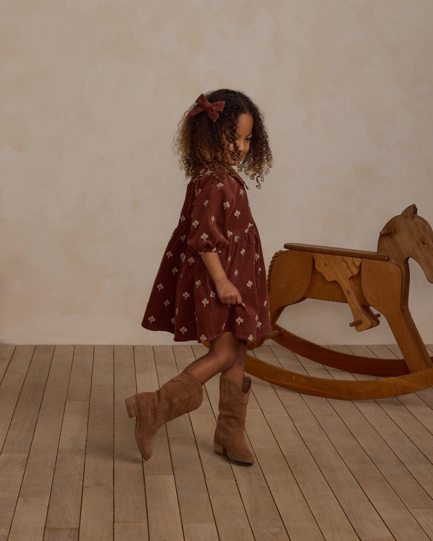 Freya Dress || Brick Floral - Rylee + Cru Canada