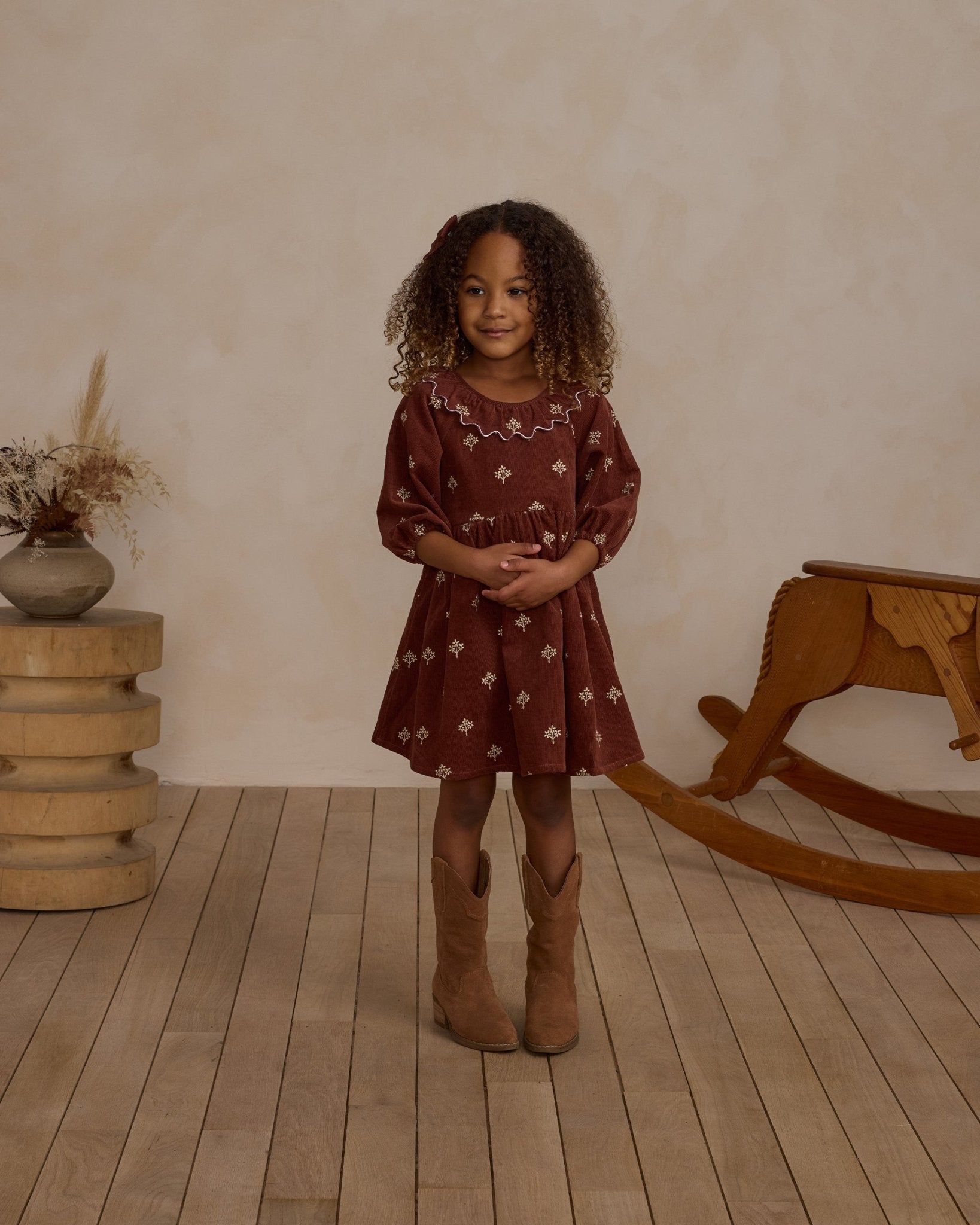 Freya Dress || Brick Floral - Rylee + Cru Canada