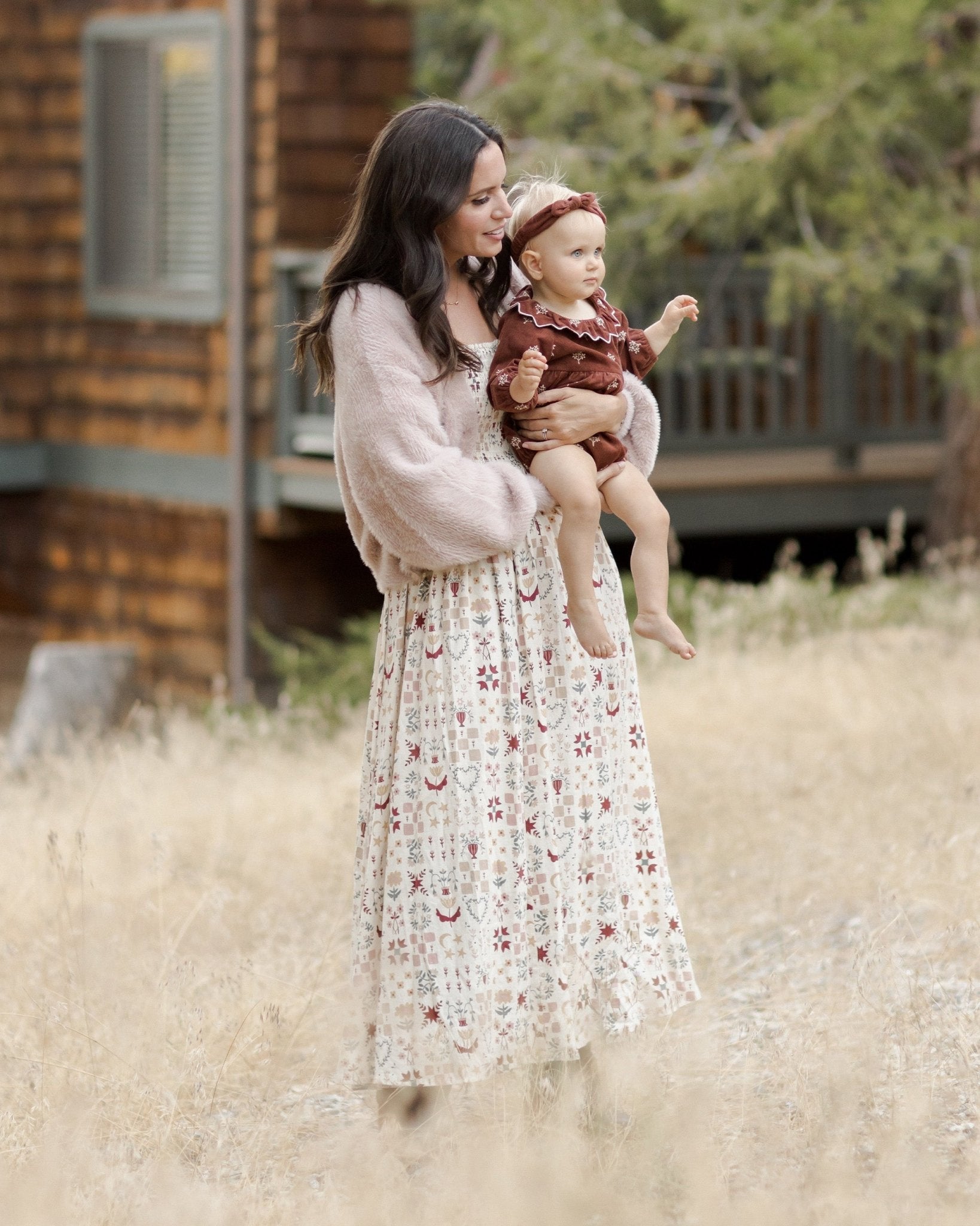 Freya Romper || Brick Floral - Rylee + Cru Canada