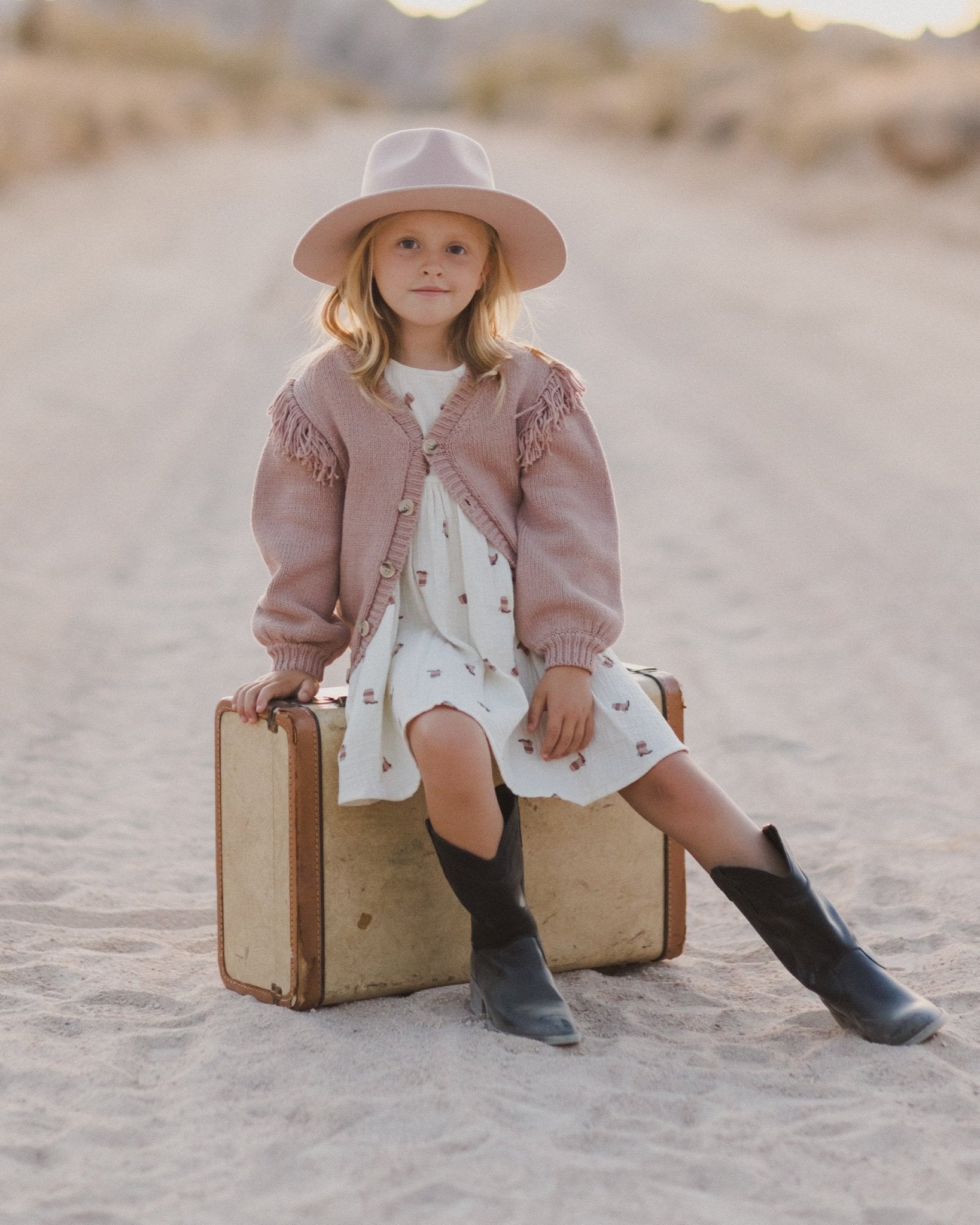 Fringe Cardigan || Rose - Rylee + Cru Canada