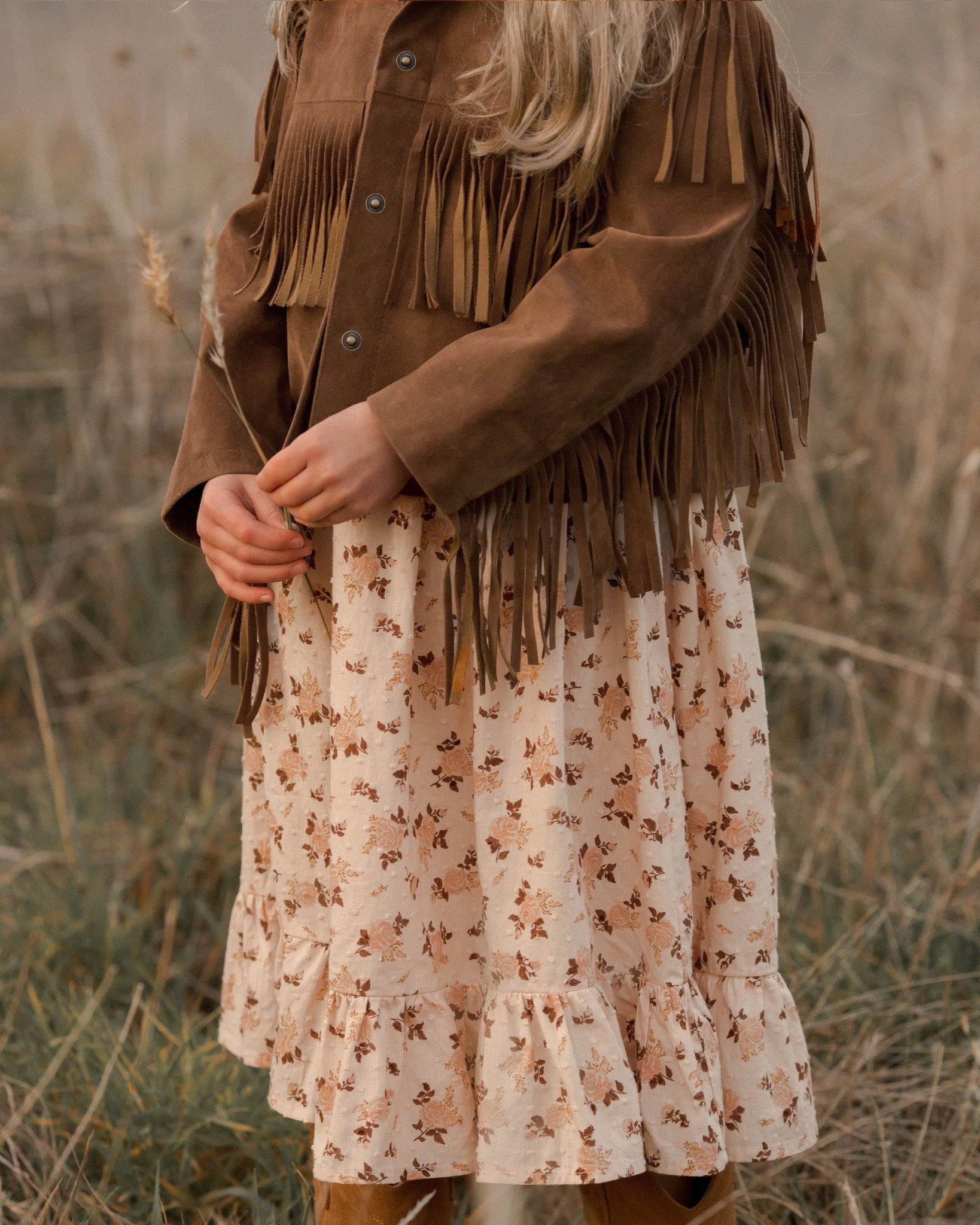 Fringe Jacket || Saddle - Rylee + Cru Canada