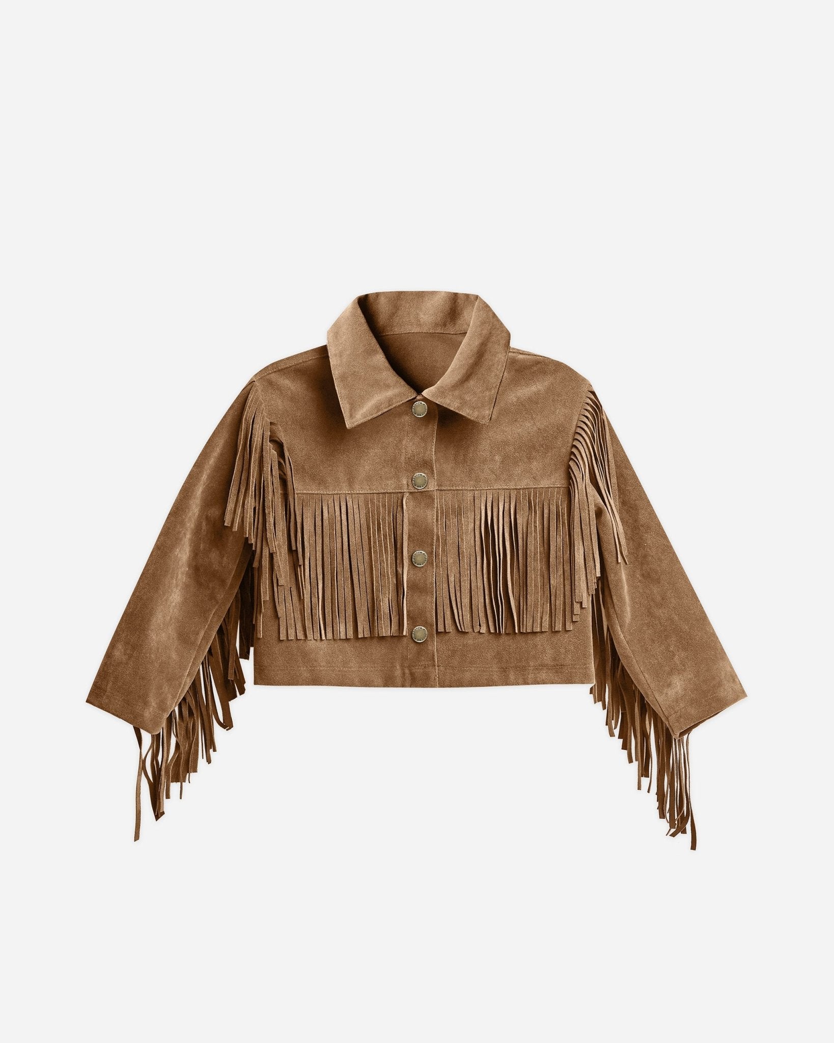 Fringe Jacket || Saddle - Rylee + Cru Canada