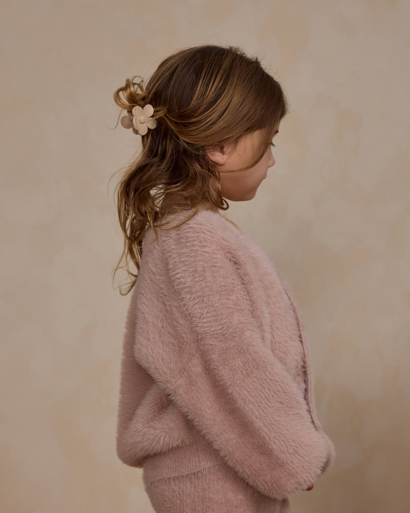 Fuzzy Cardigan || Blush - Rylee + Cru Canada