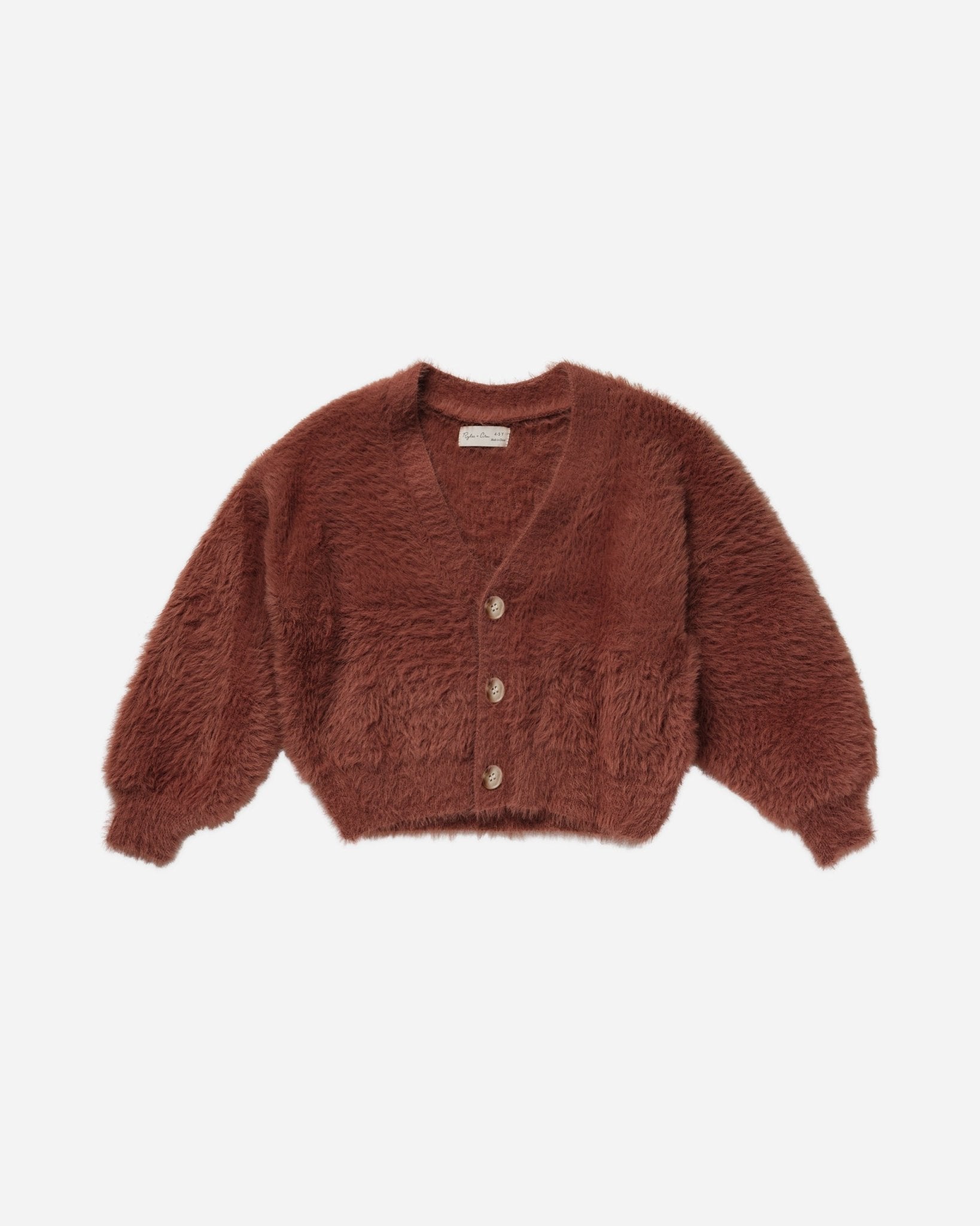 Fuzzy Cardigan || Brick - Rylee + Cru Canada