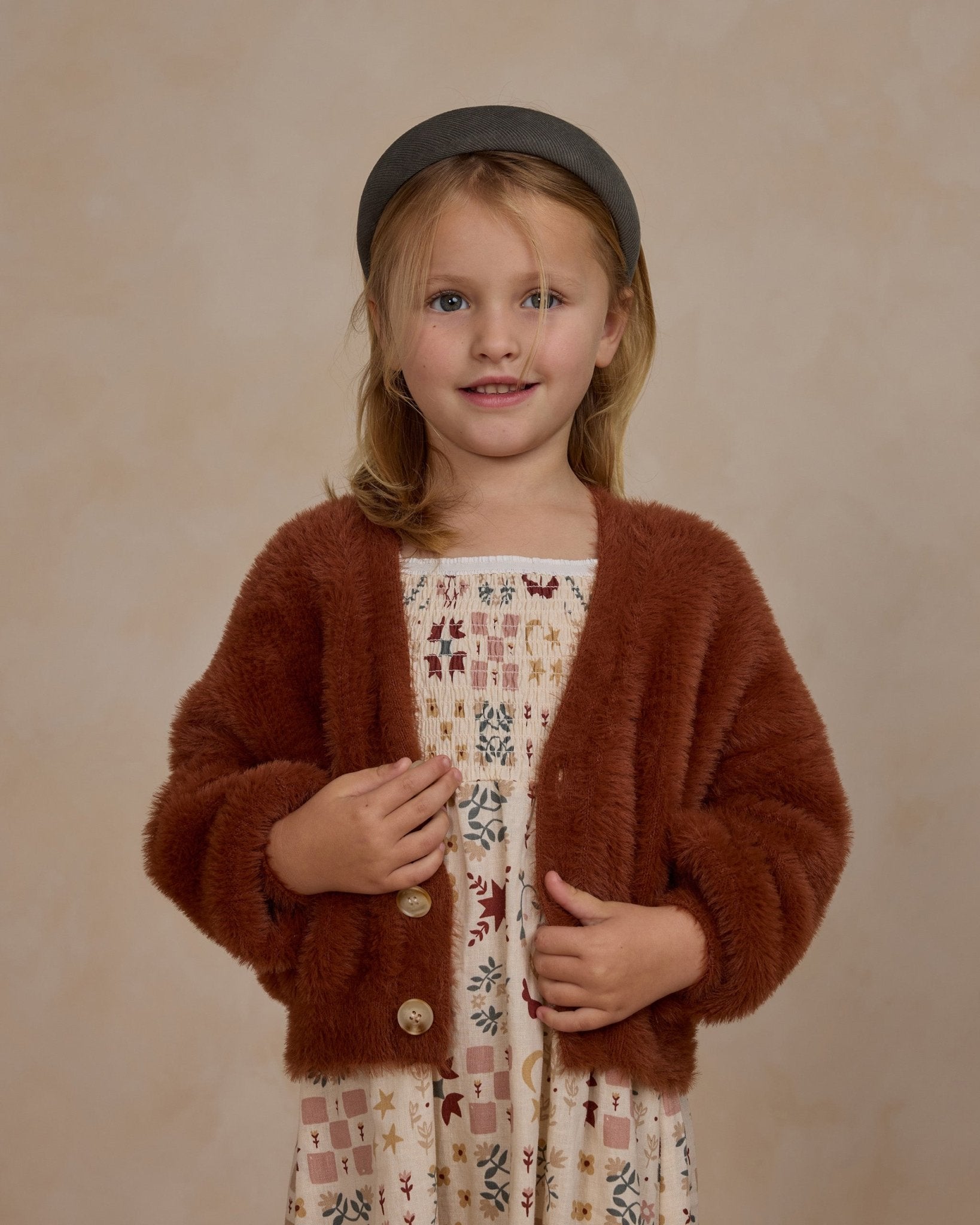 Fuzzy Cardigan || Brick - Rylee + Cru Canada