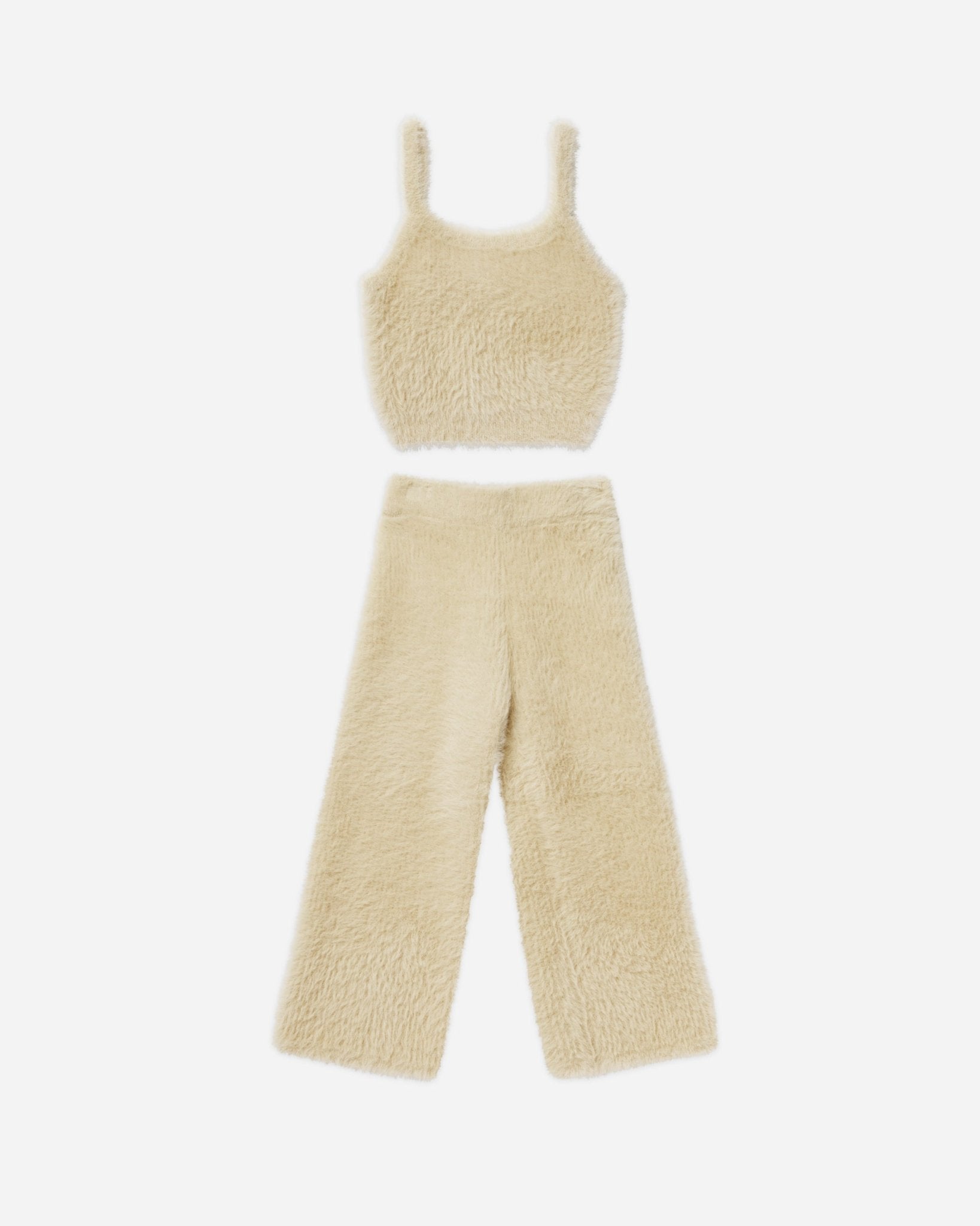 Fuzzy Knit Lounge Set || Champagne - Rylee + Cru Canada