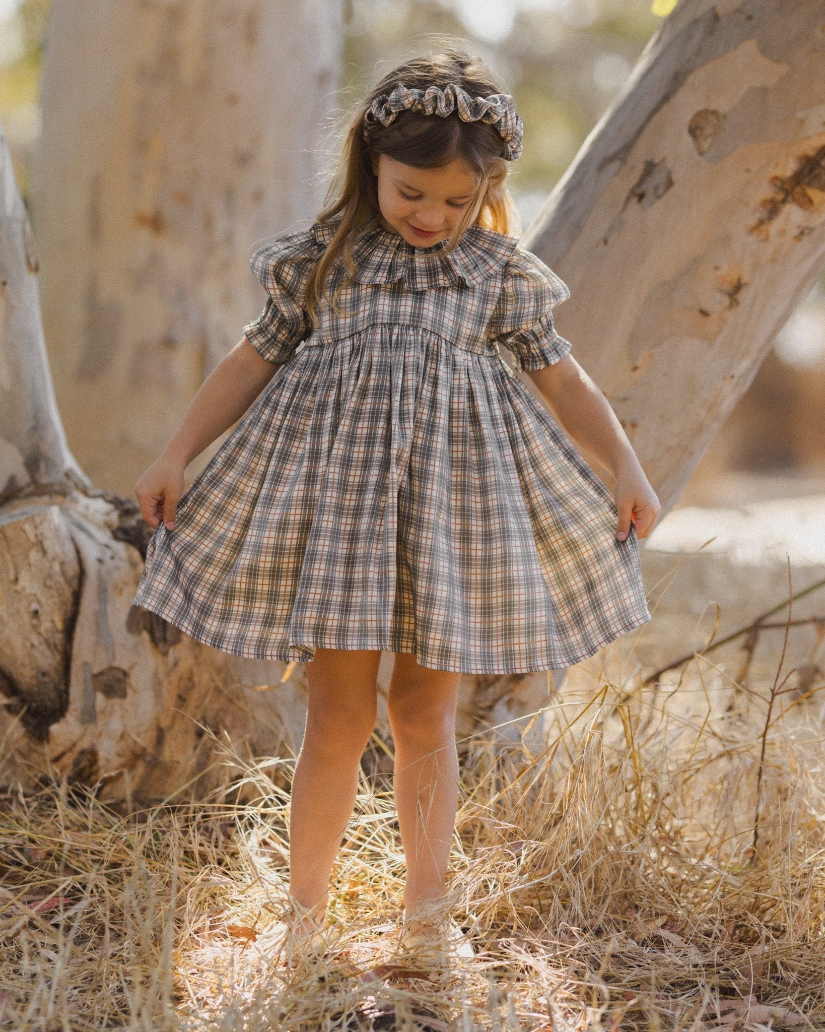 Gathered Headband || Holiday Plaid - Rylee + Cru Canada