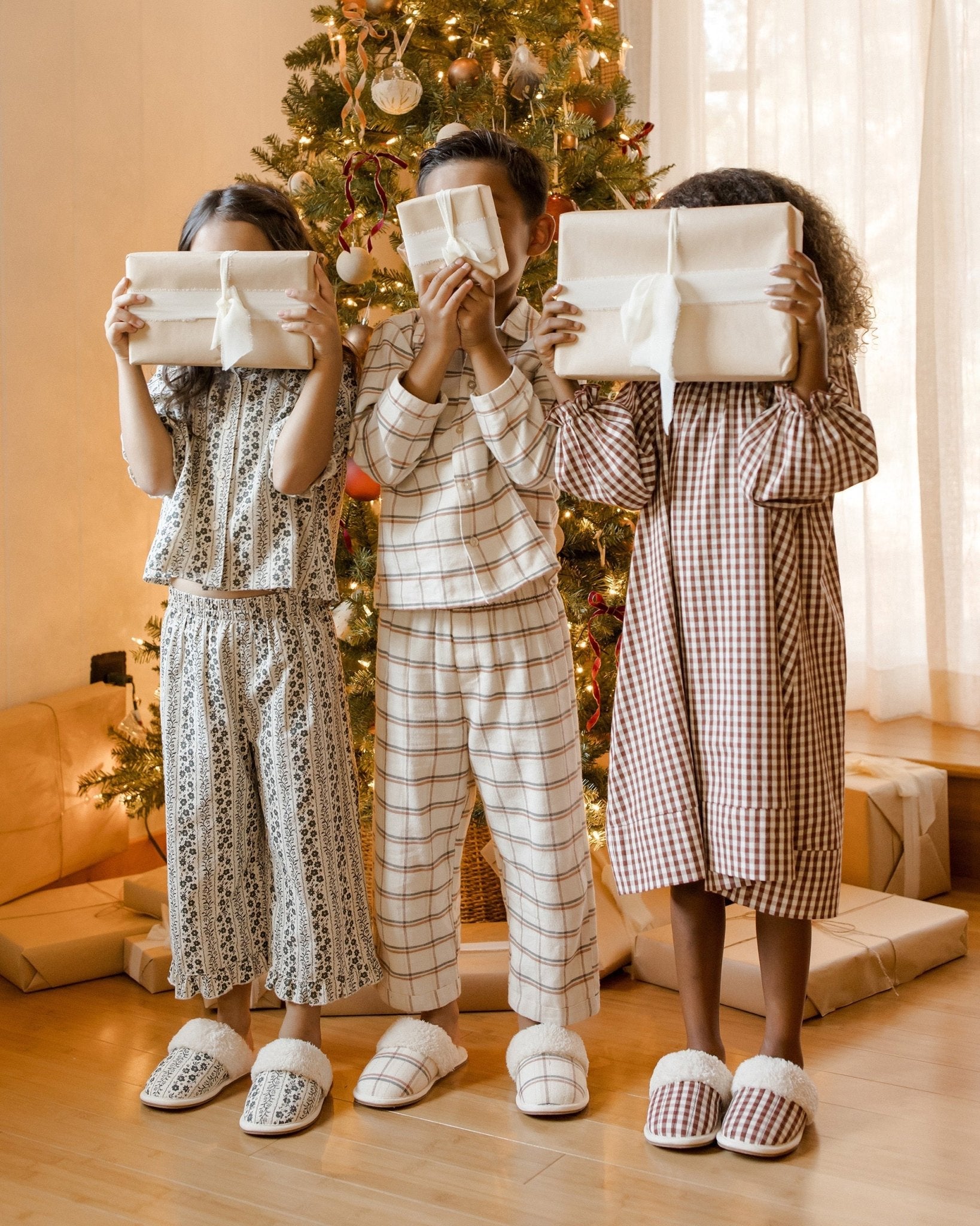 Girl's Nightgown || Brick Gingham - Rylee + Cru Canada