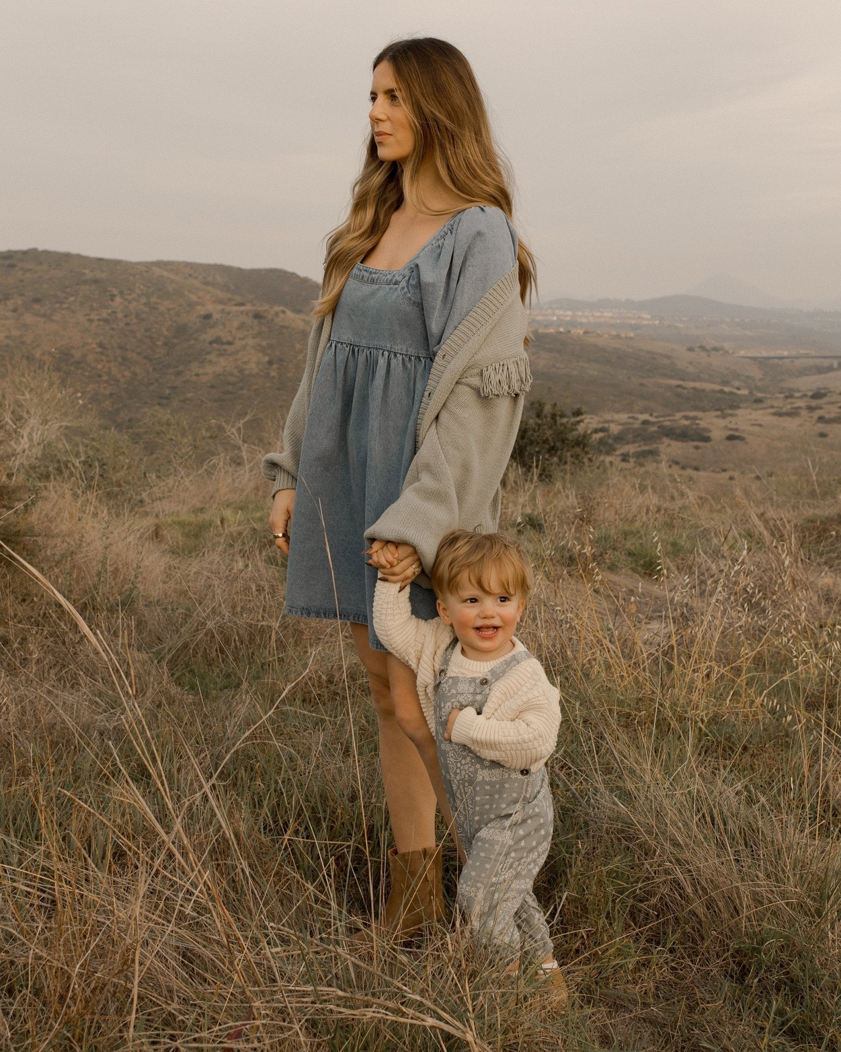 Gretta Babydoll Dress | Light Washed Denim - Rylee + Cru Canada