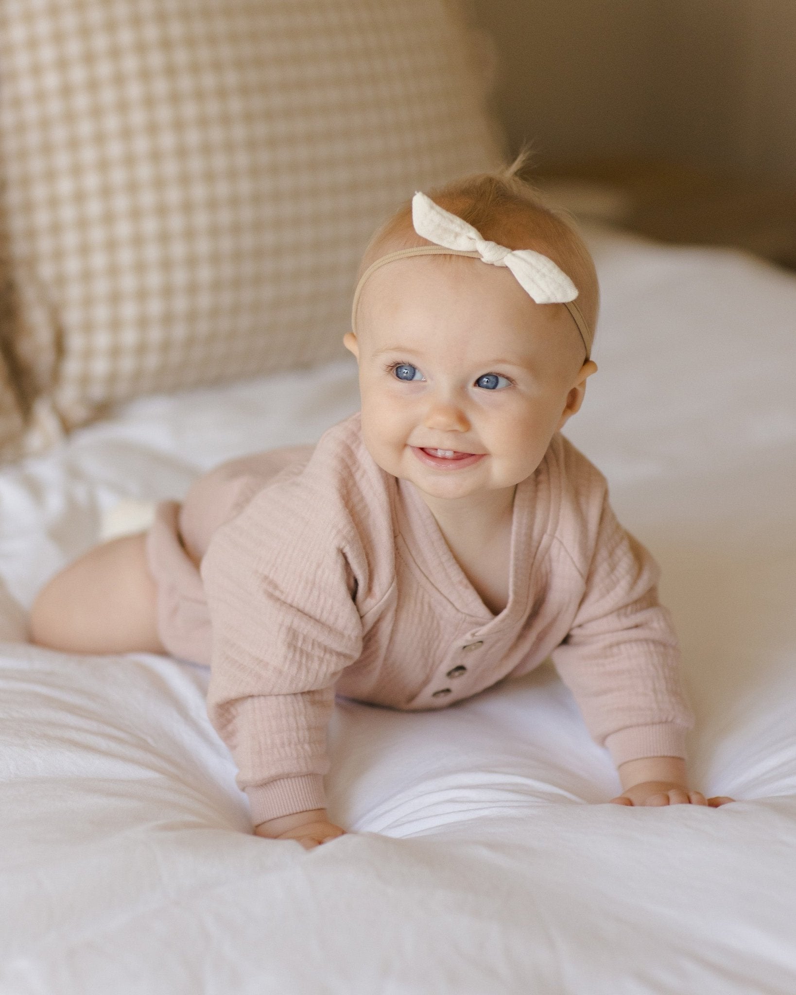 Henley Bubble Romper || Blush - Rylee + Cru Canada