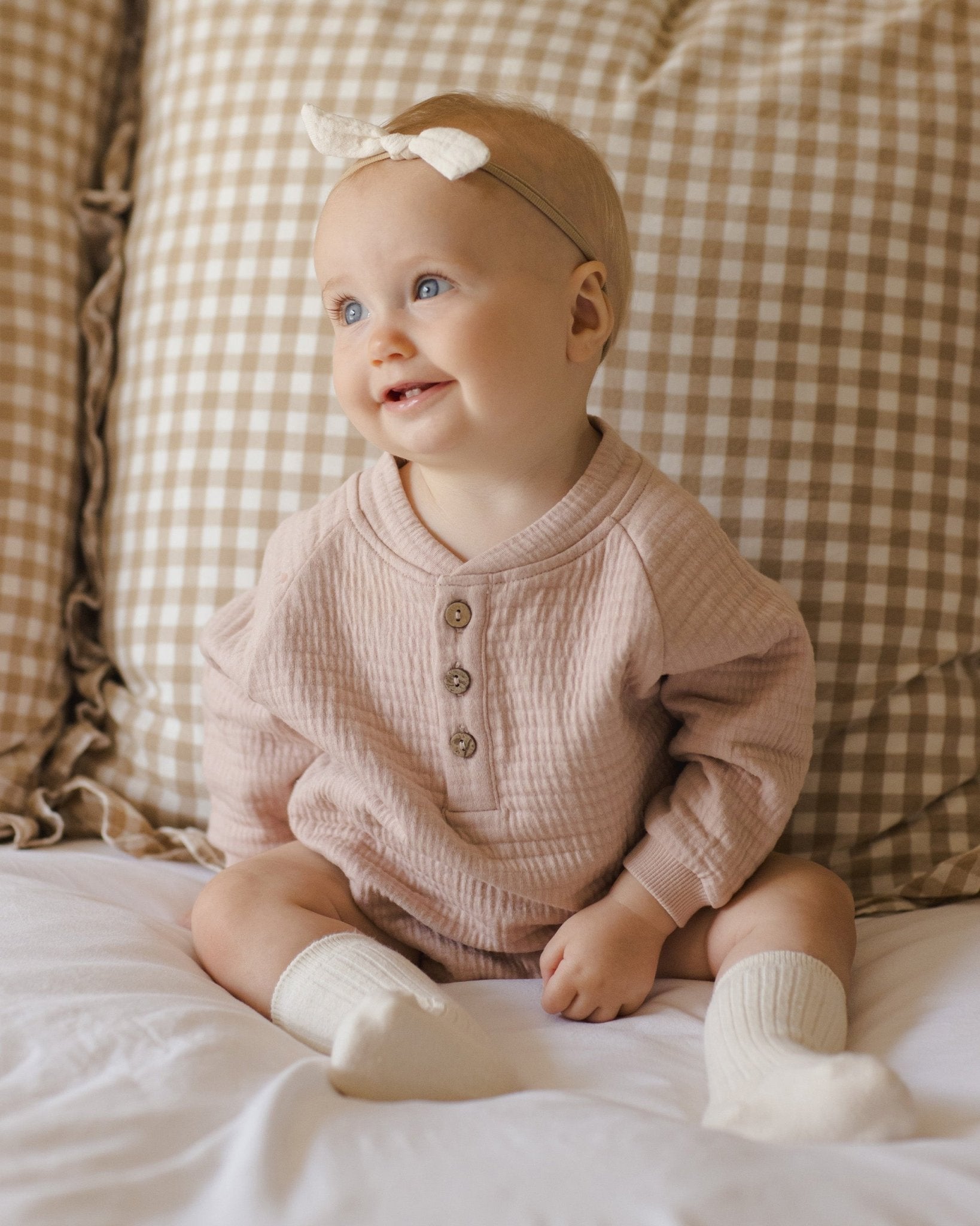 Henley Bubble Romper || Blush - Rylee + Cru Canada