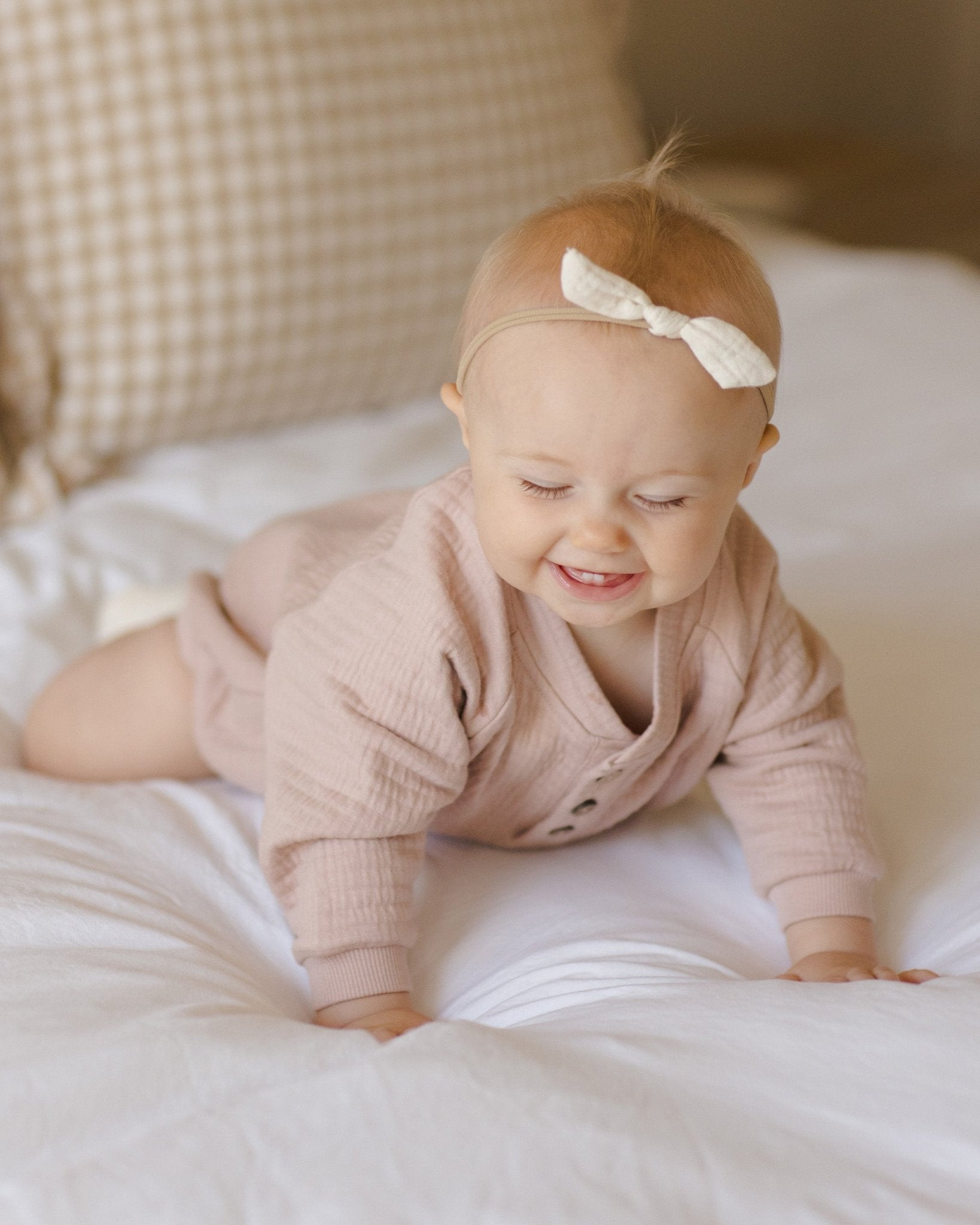 Henley Bubble Romper || Blush - Rylee + Cru Canada