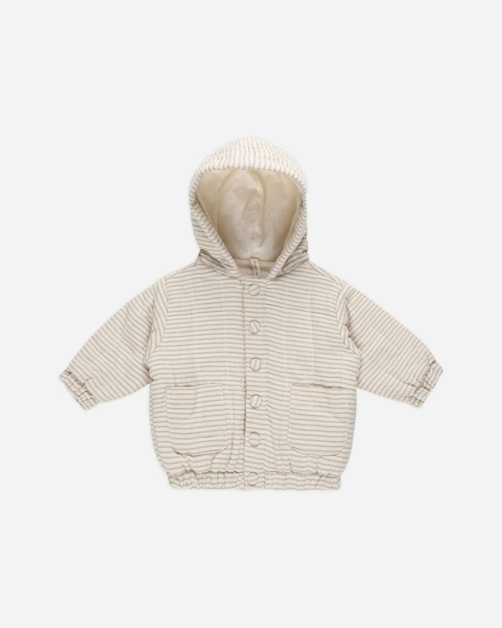 Hooded Woven Jacket || Basil Stripe - Rylee + Cru Canada