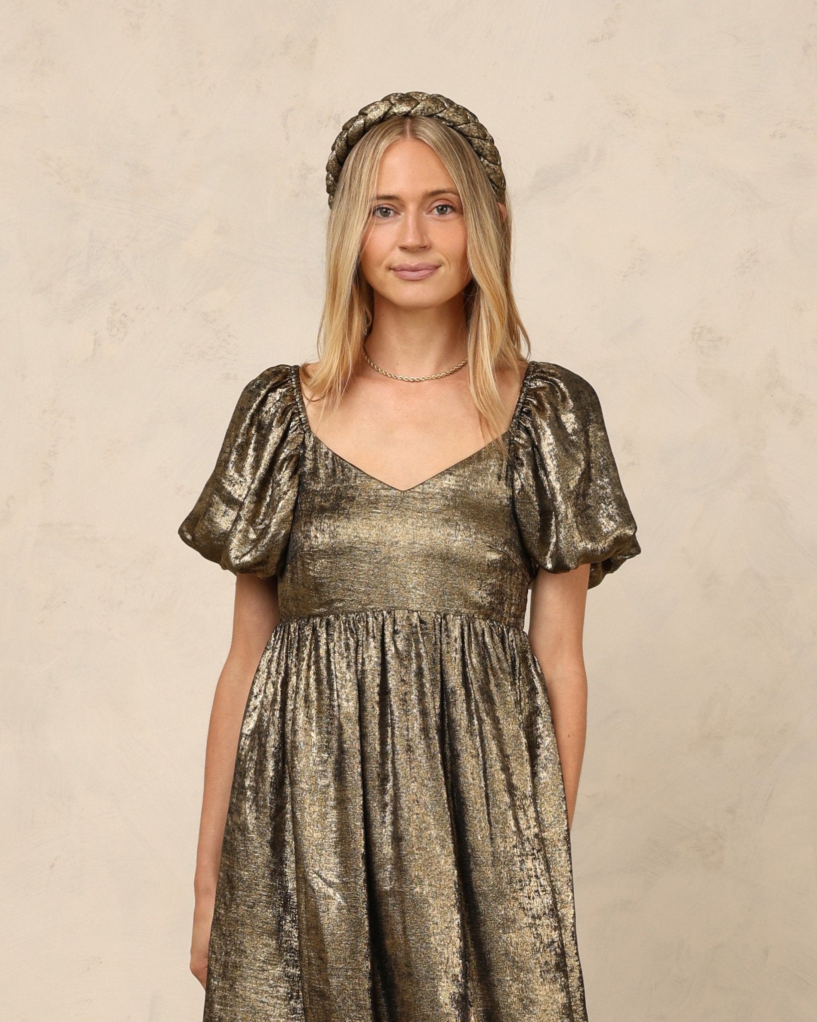 Isabella Dress | Gold - Rylee + Cru Canada