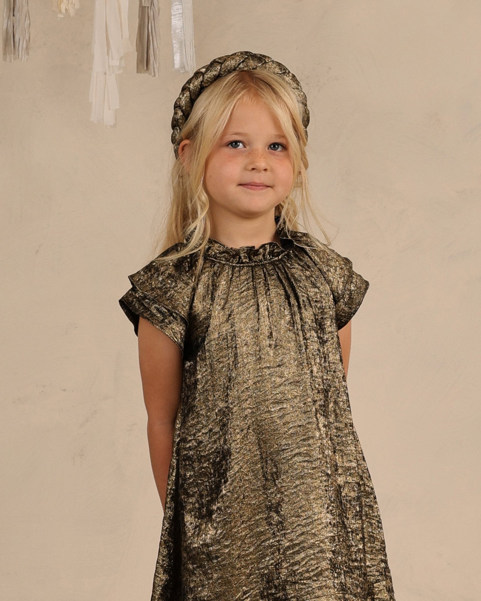 Isabella Dress || Gold - Rylee + Cru Canada