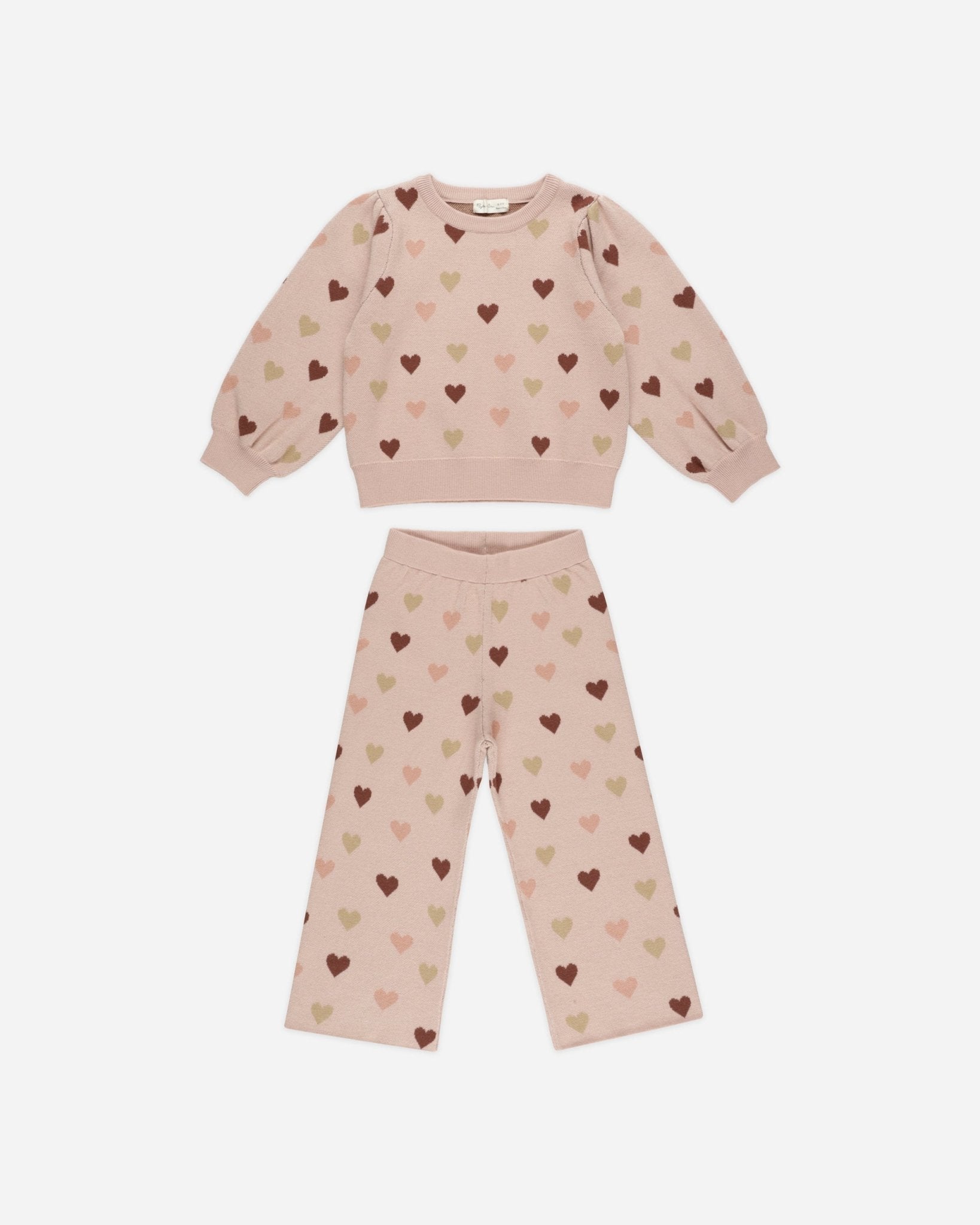 Jacquard Knit Set || Hearts - Rylee + Cru Canada