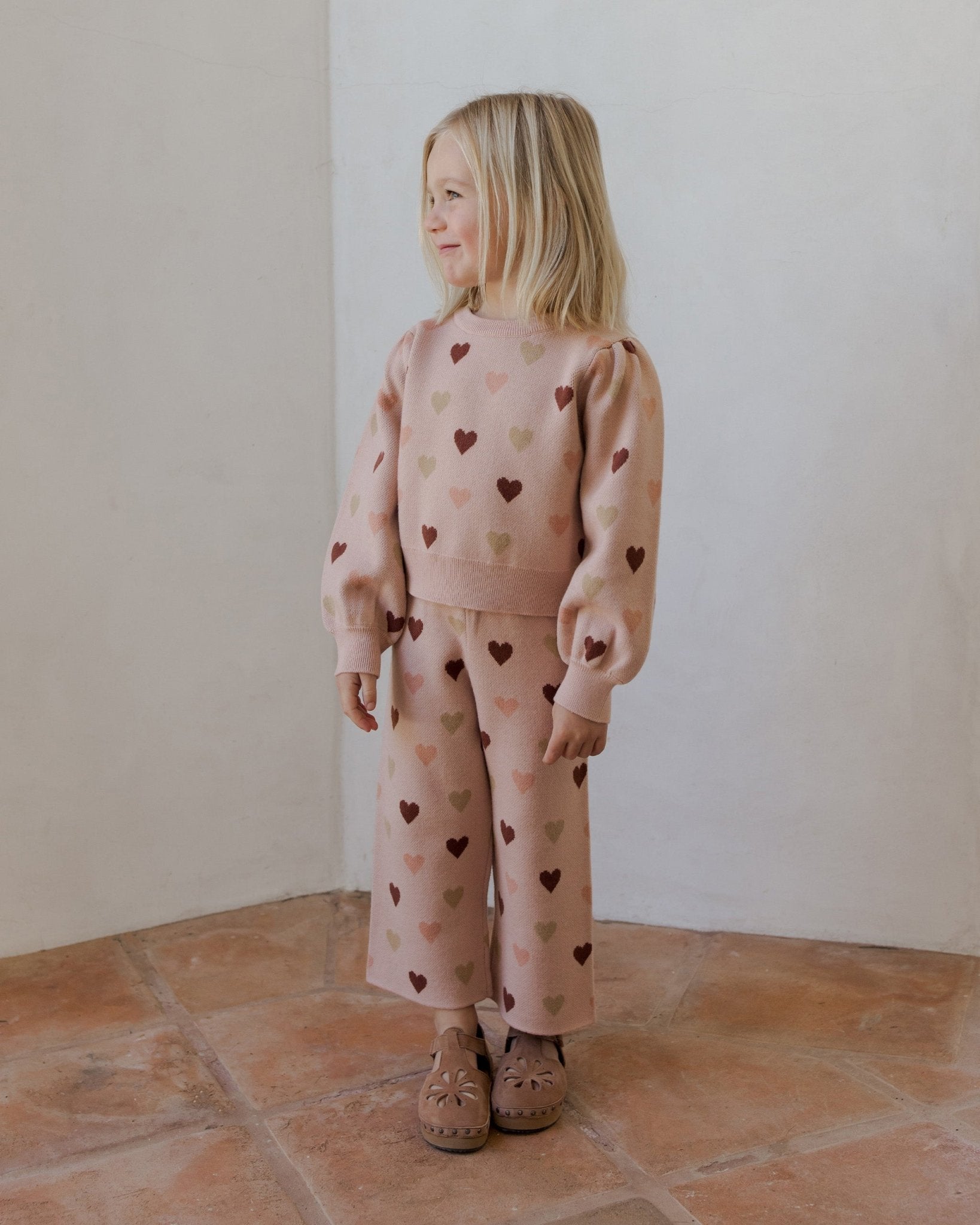 Jacquard Knit Set || Hearts - Rylee + Cru Canada