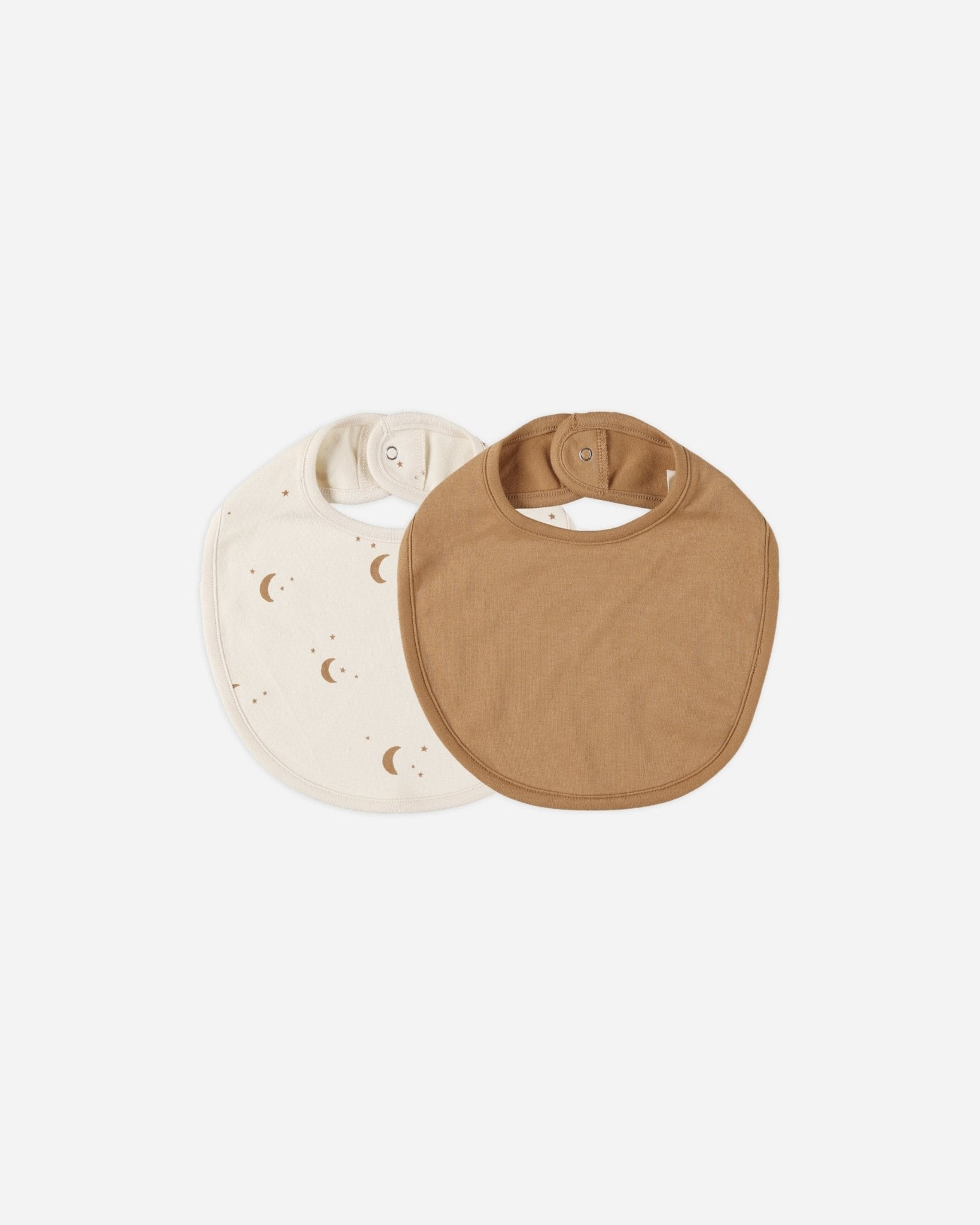 Jersey Snap Bib, 2 Pack || Moons, Golden - Rylee + Cru Canada