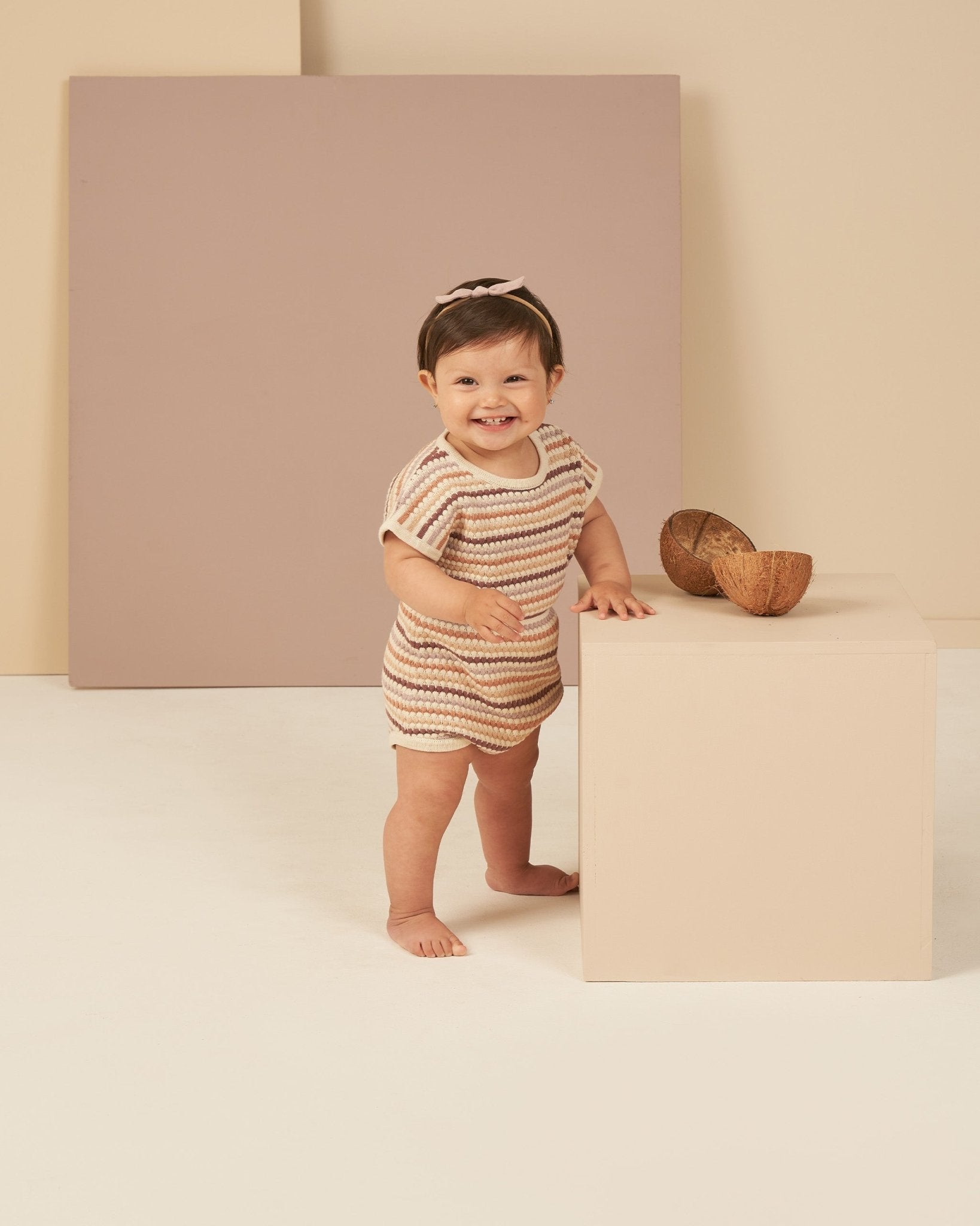 Kai Romper || Honeycomb Stripe - Rylee + Cru Canada