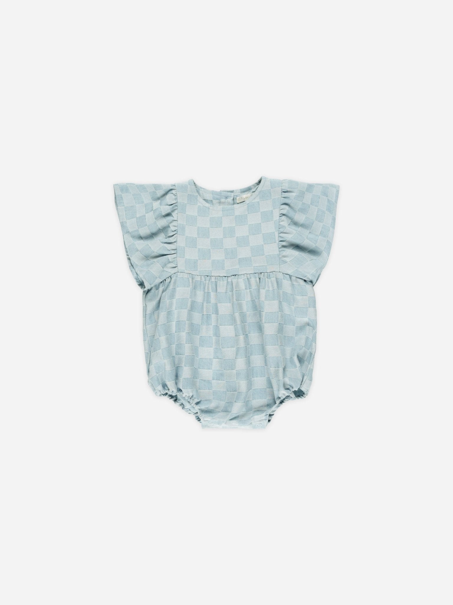 Kalea Romper || Blue Check - Rylee + Cru Canada