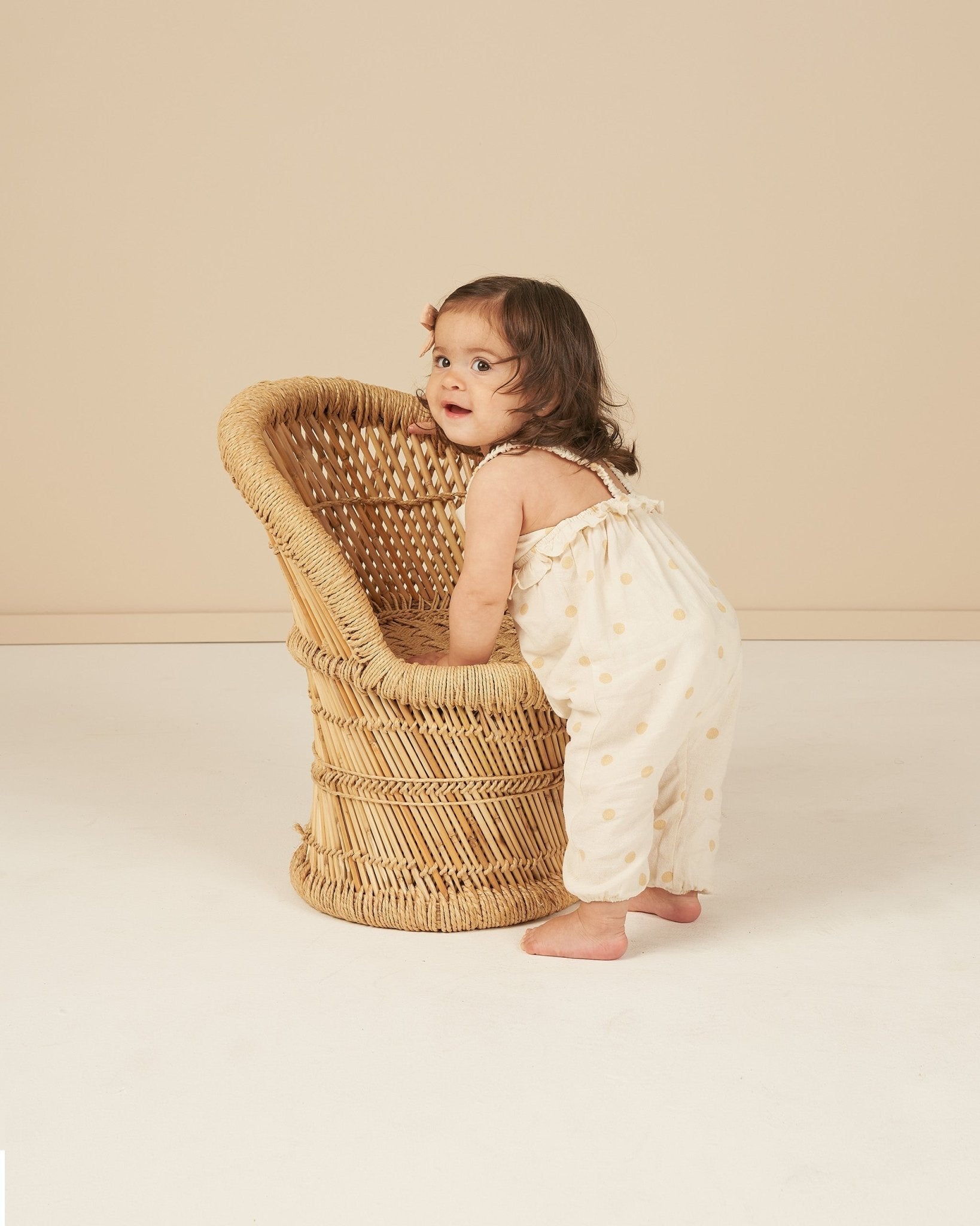 Kinsley Jumpsuit || Yellow Polka Dot - Rylee + Cru Canada