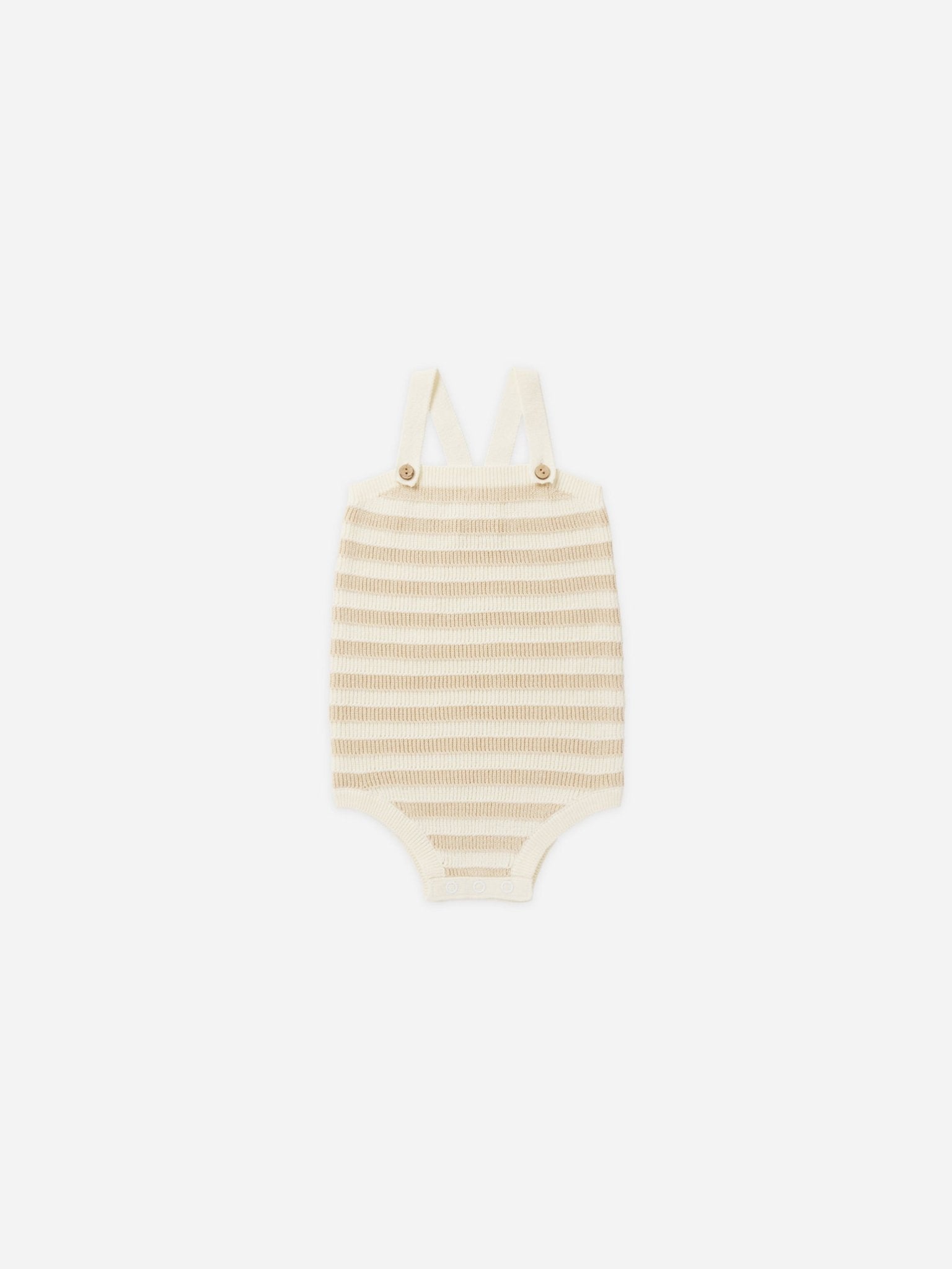 Knit Baby Romper || Sand Stripe - Rylee + Cru Canada